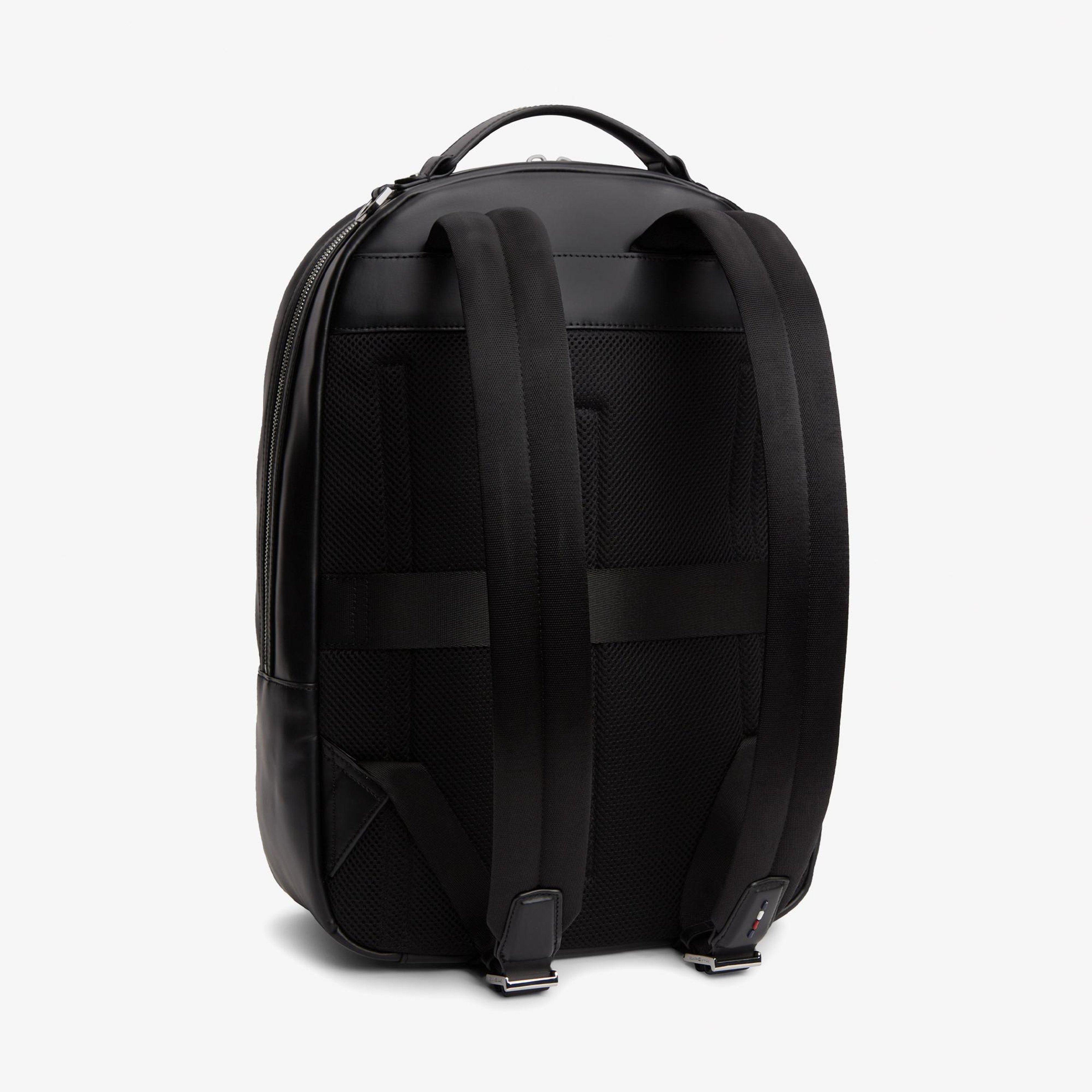 Tommy Hilfiger Business Leather Erkek Siyah Sırt Çantası