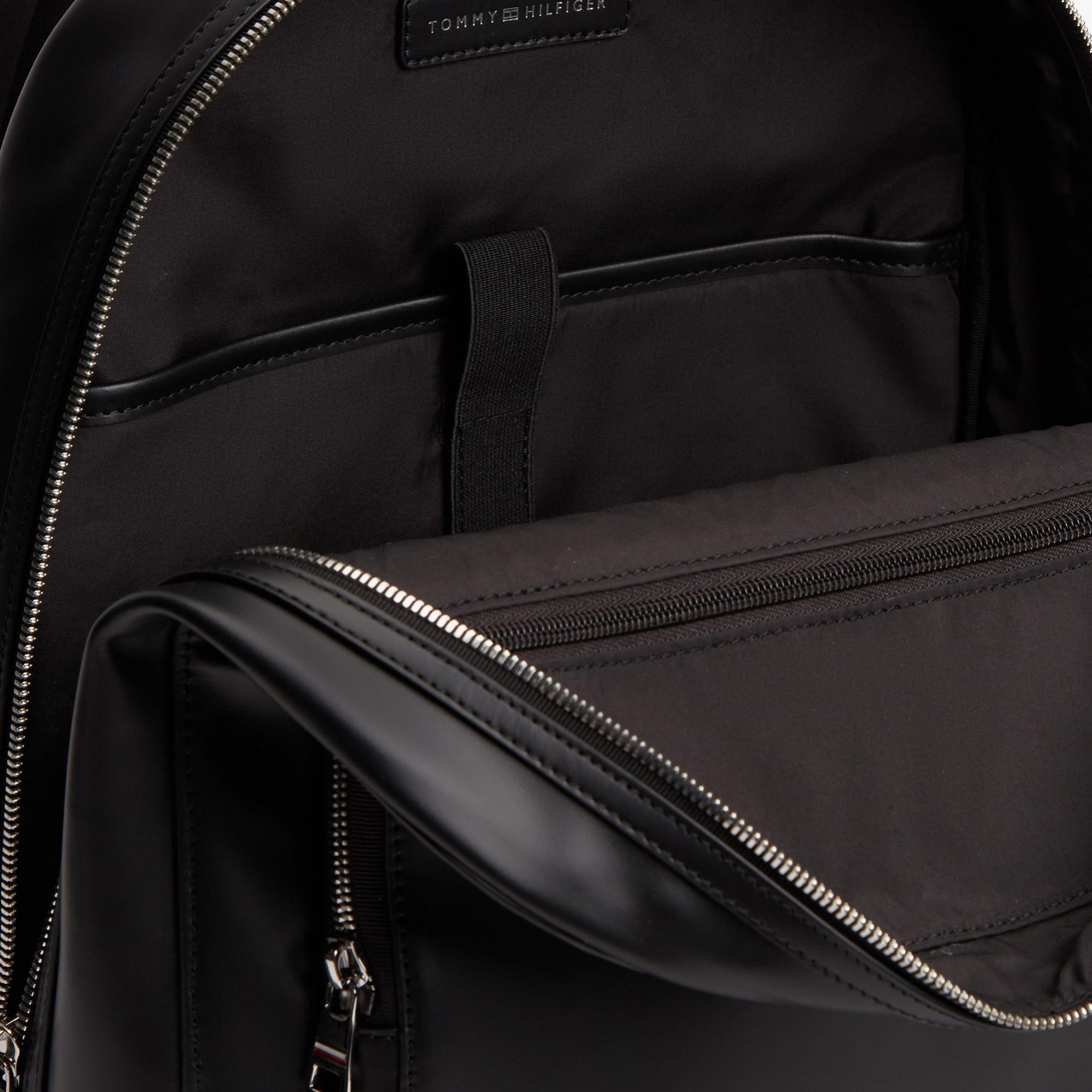 Tommy Hilfiger Business Leather Erkek Siyah Sırt Çantası