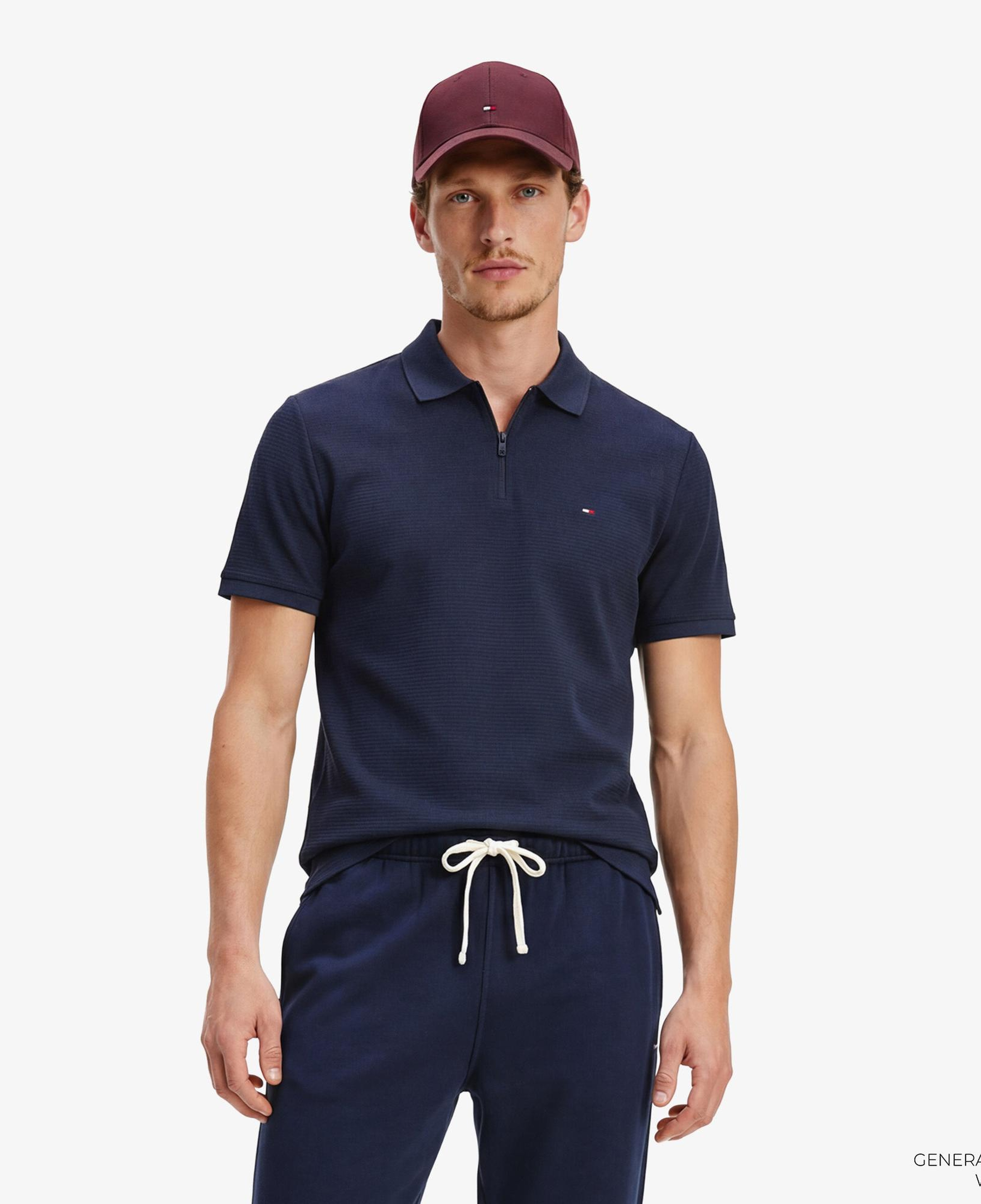 Tommy Hilfiger Performance Erkek Lacivert Polo Yaka T-Shirt