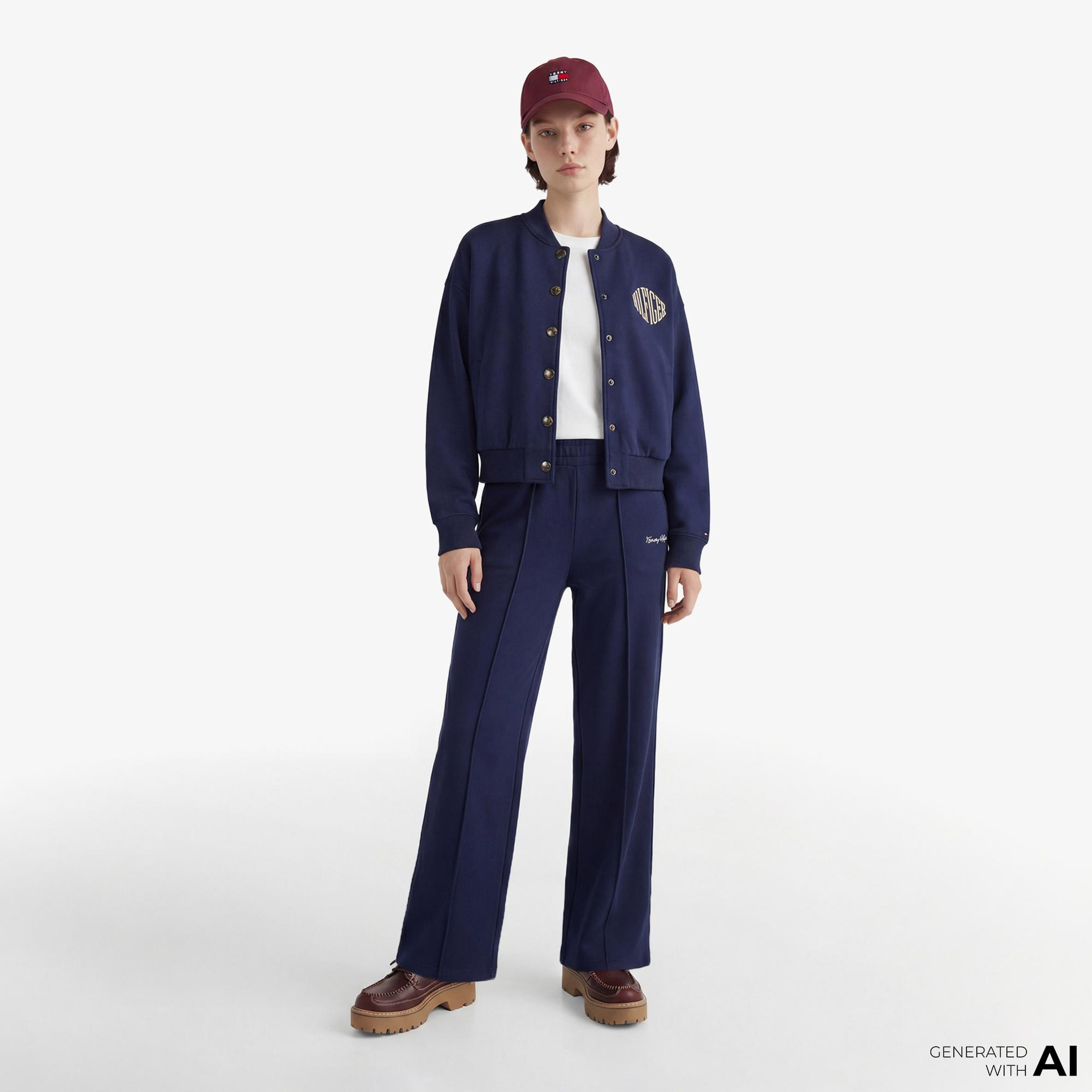 Tommy Hilfiger Varsity Hilfiger Kadın Lacivert Sweatshirt