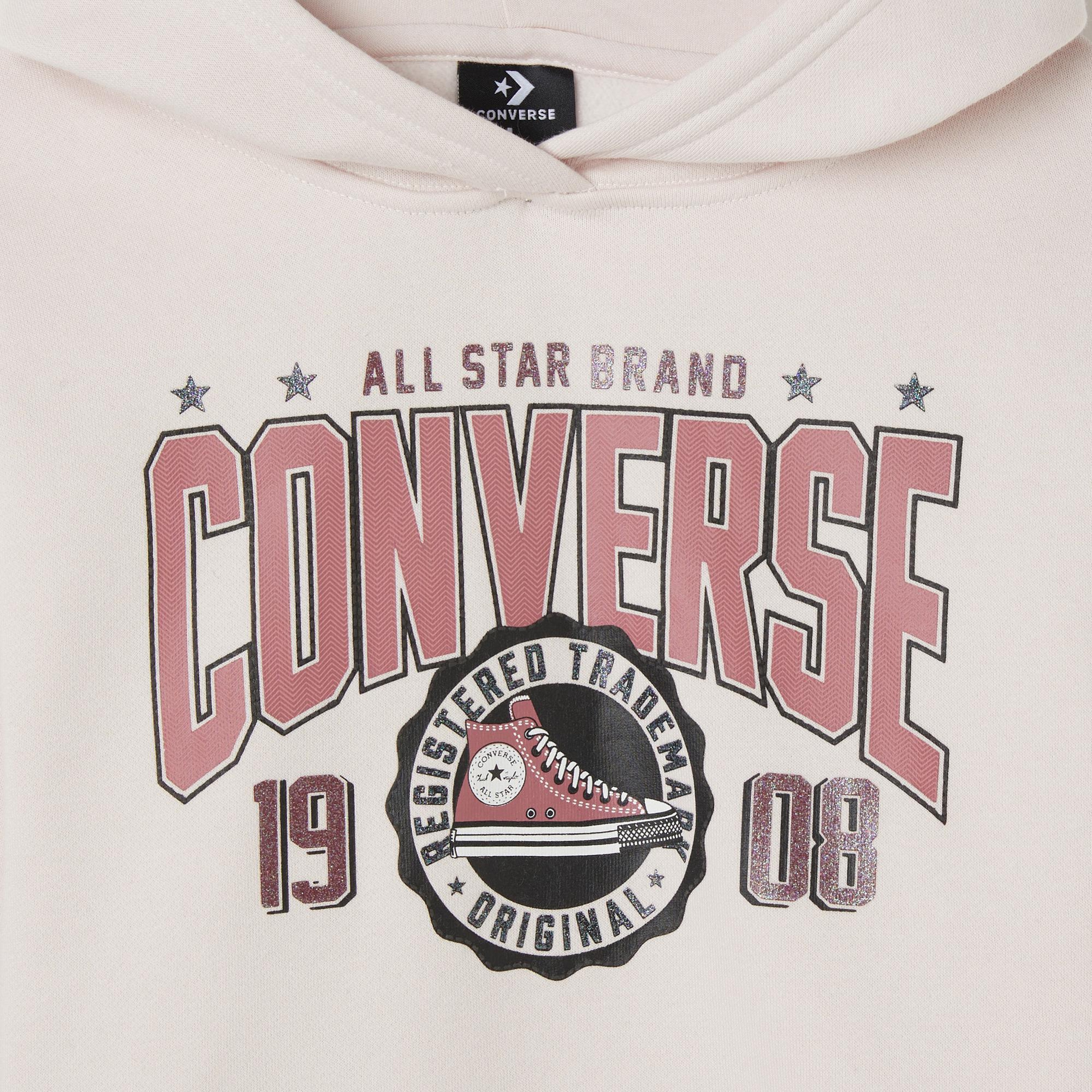 Converse Boxy Çocuk Pembe Hoodie