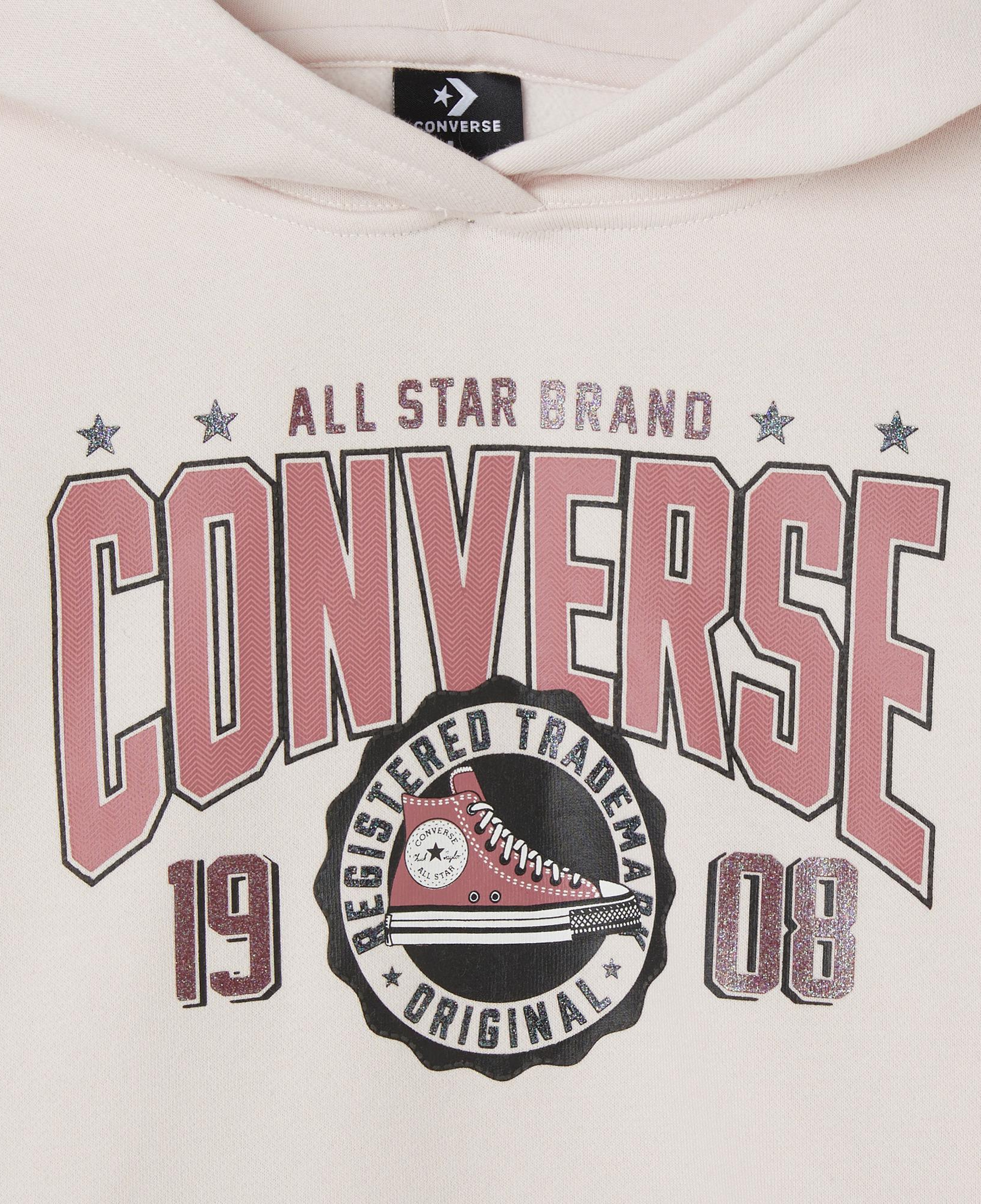 Converse Boxy Çocuk Pembe Hoodie