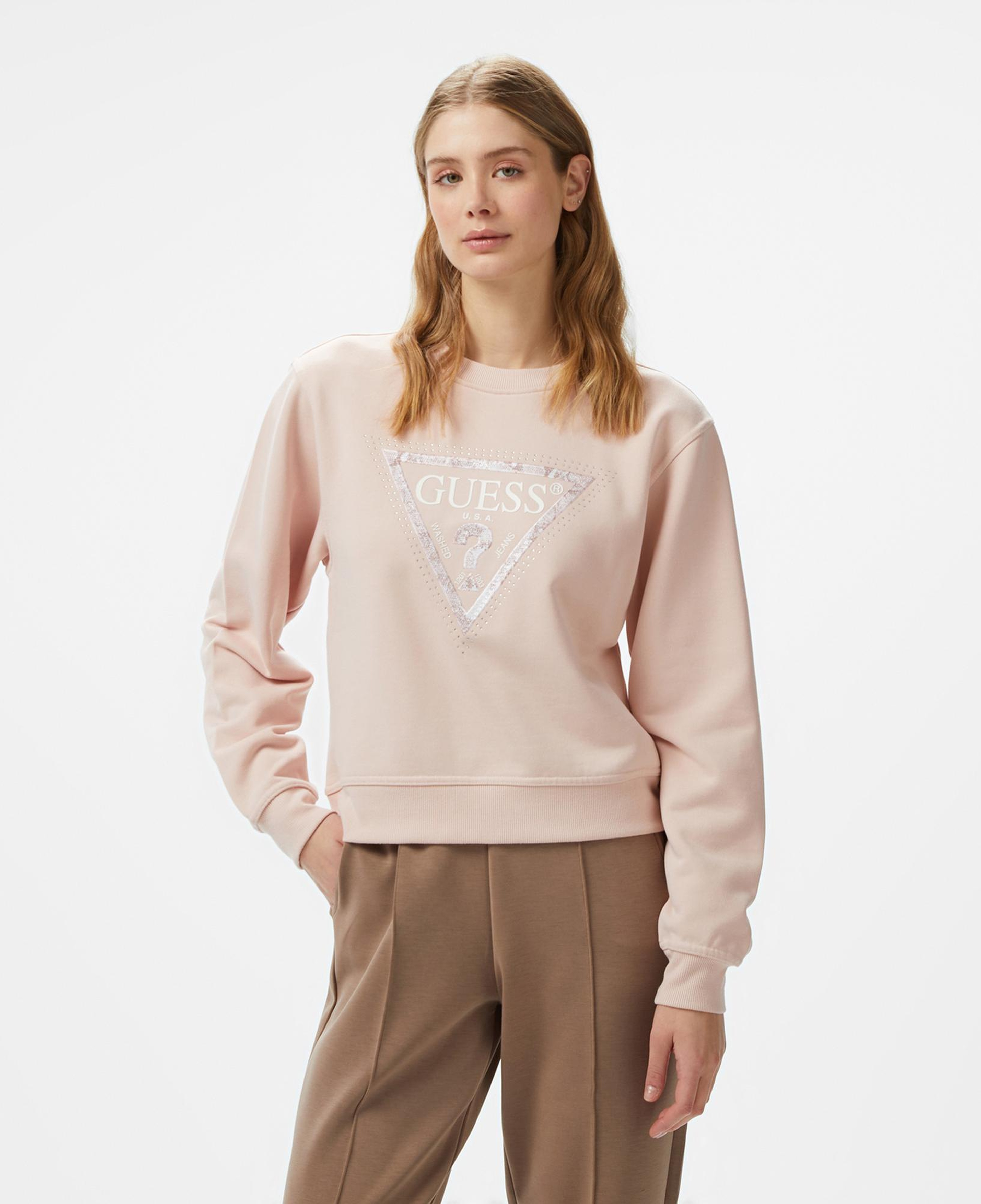 Guess Python Candy Kadın Pembe Sweatshirt