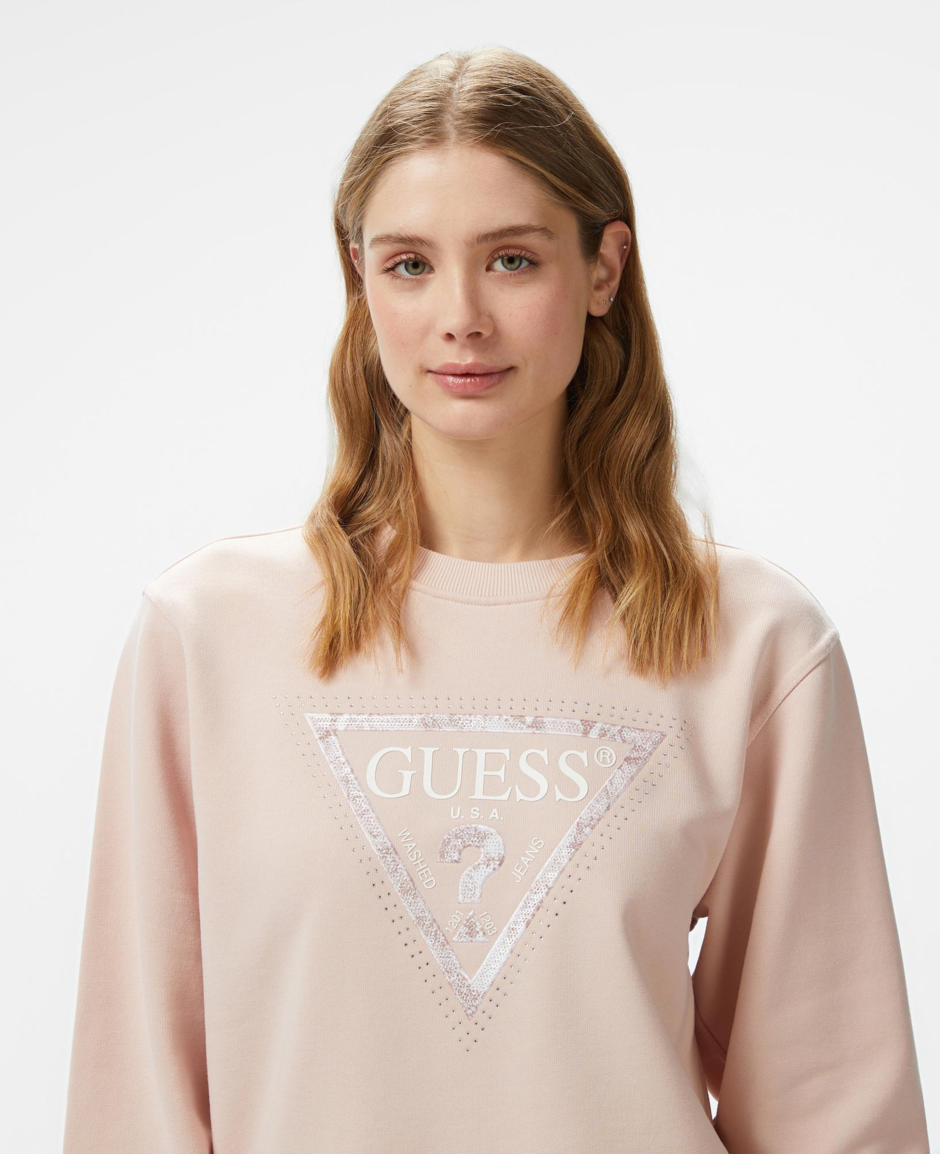Guess Python Candy Kadın Pembe Sweatshirt