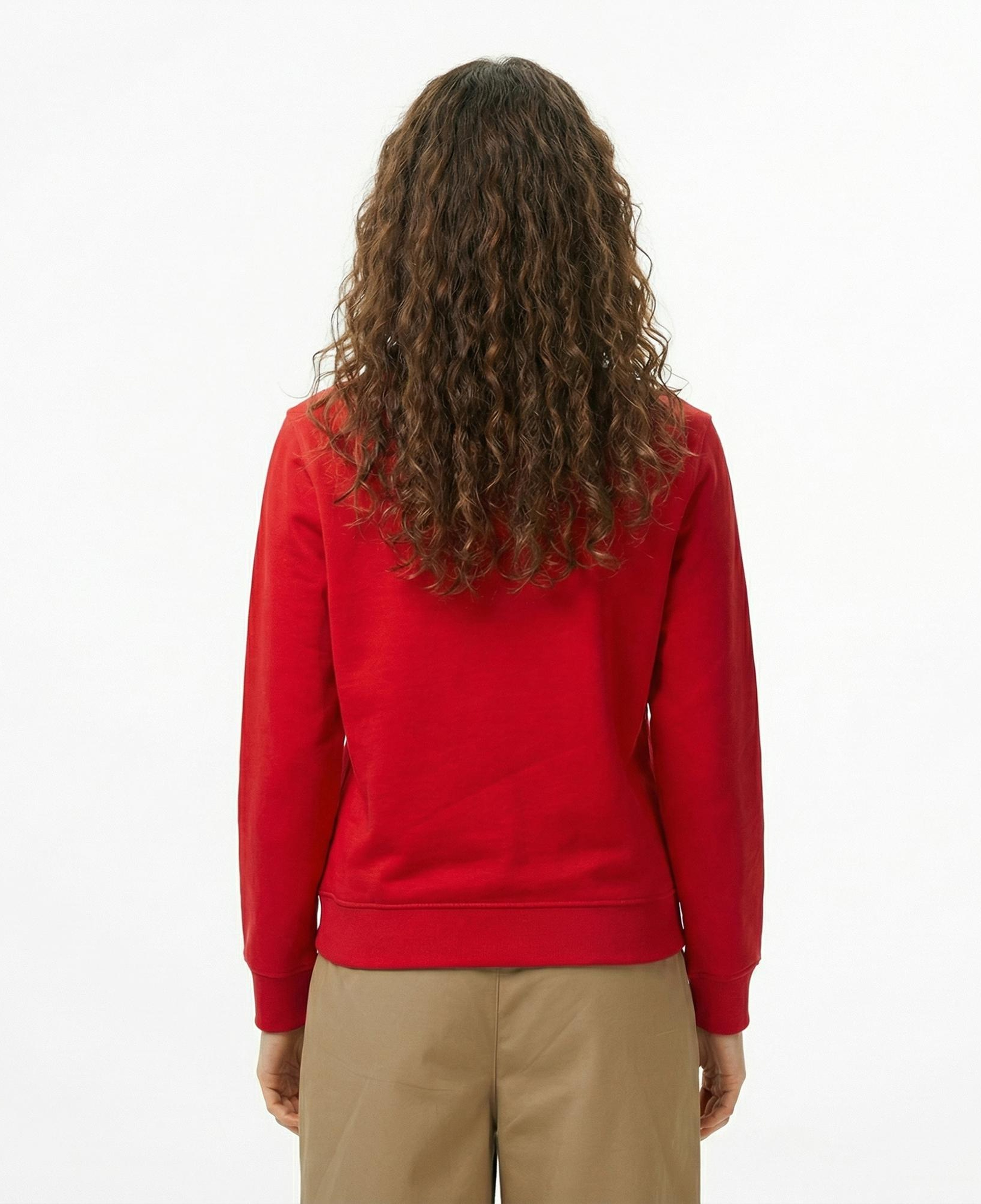 Tommy Jeans Regular Essential Logo Kadın Kırmızı Sweatshirt