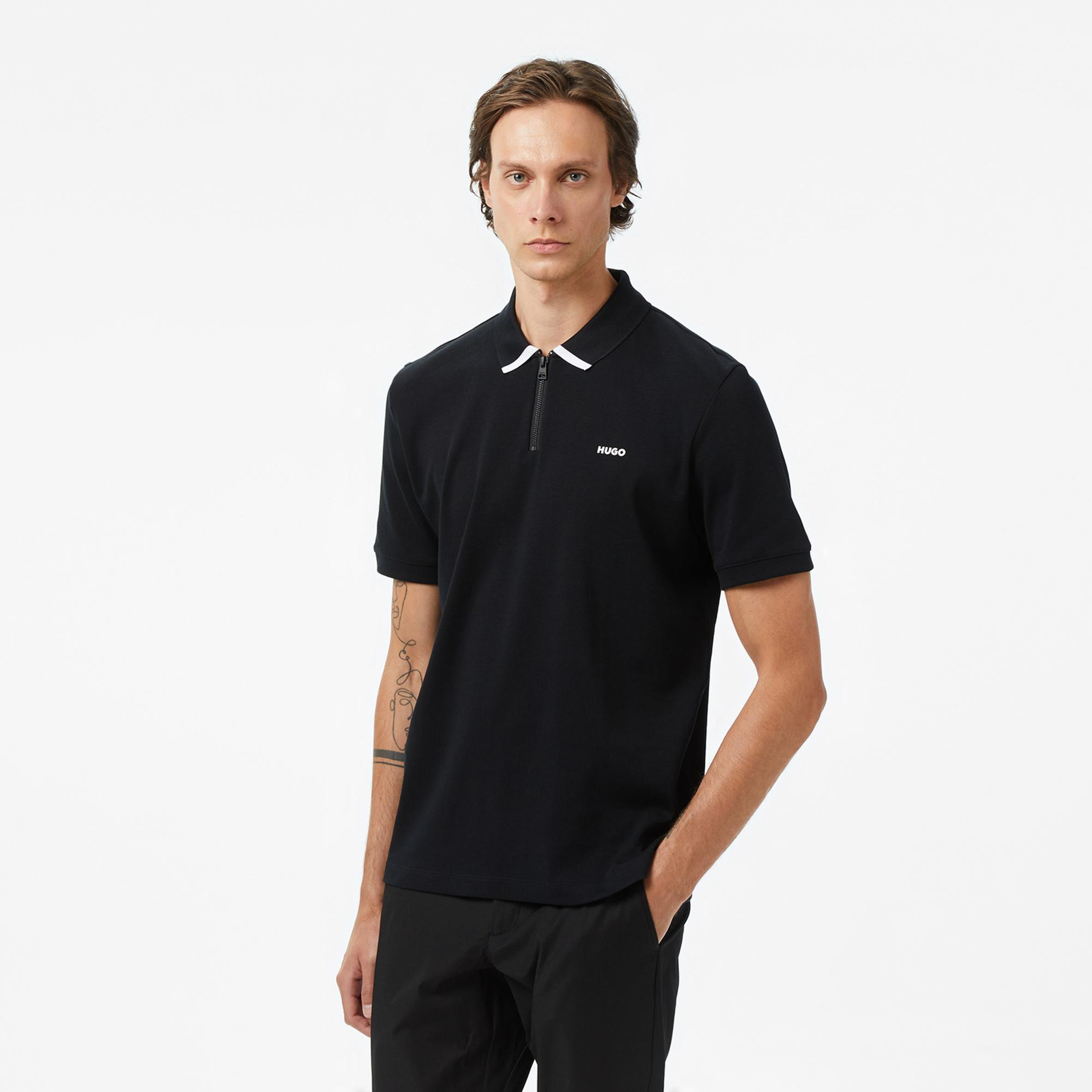 Hugo Dalomino Erkek Siyah Polo