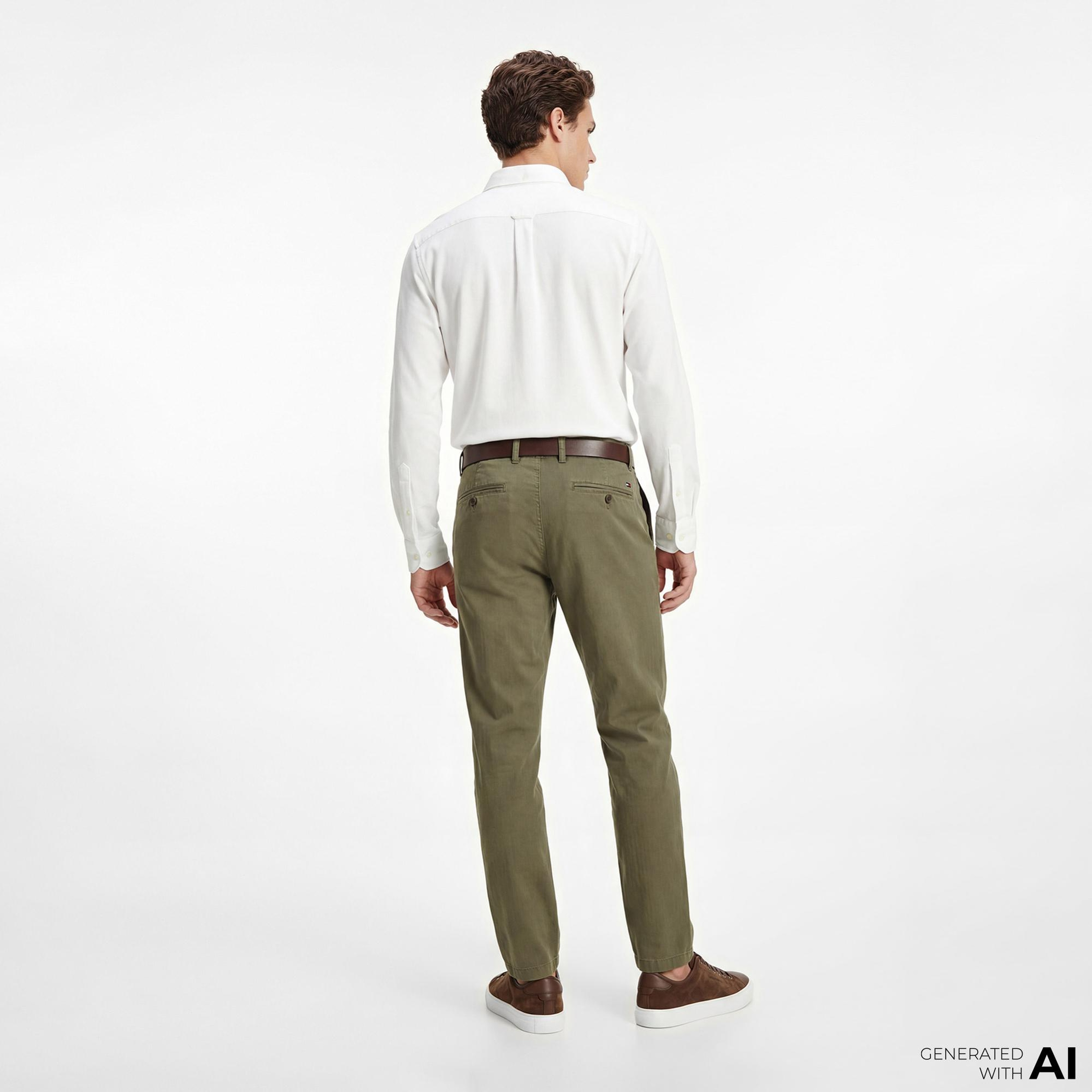 Tommy Hilfiger Core Essentials Erkek Beyaz Gömlek