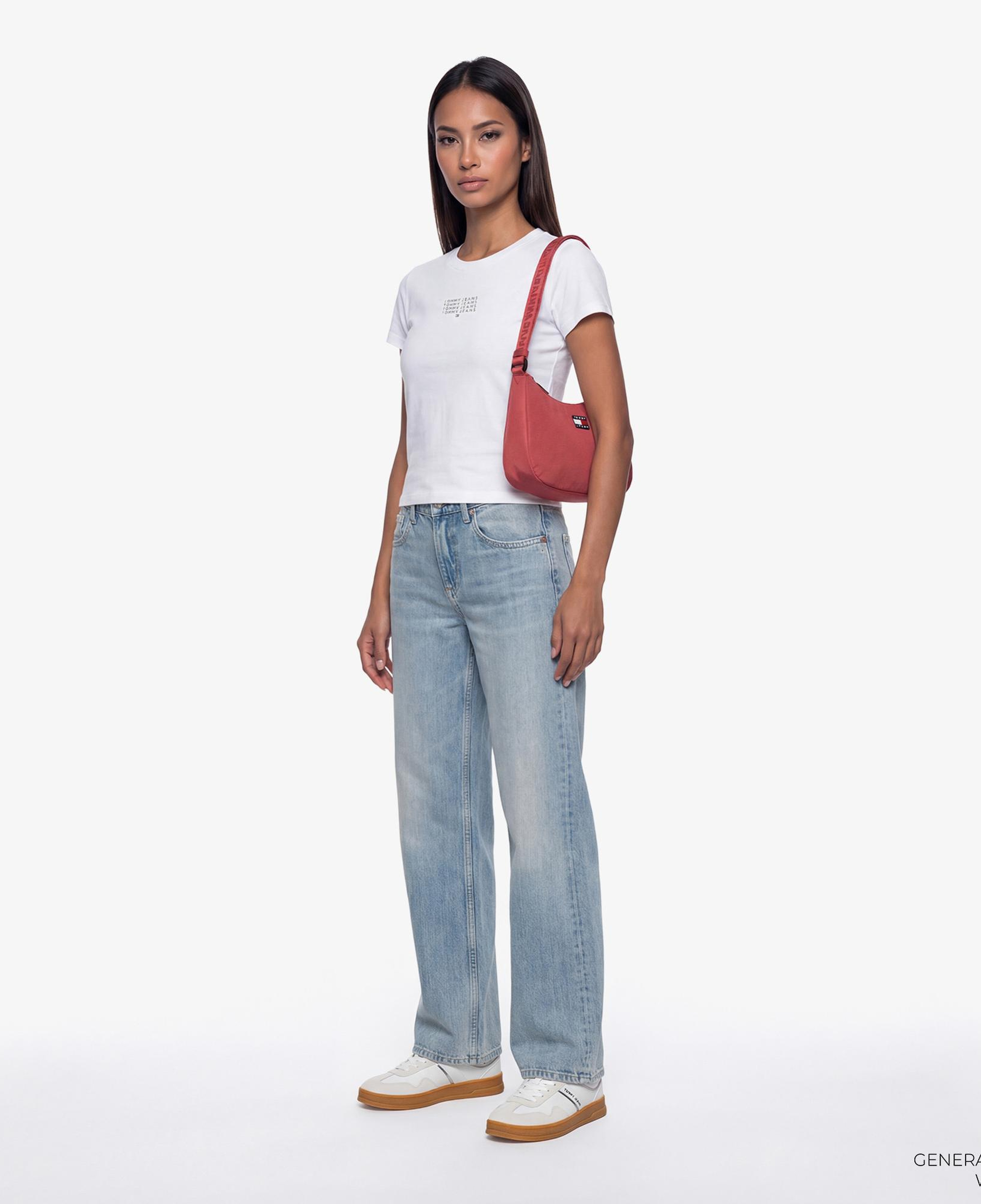 Tommy Hilfiger Linear Kadın Beyaz T-Shirt