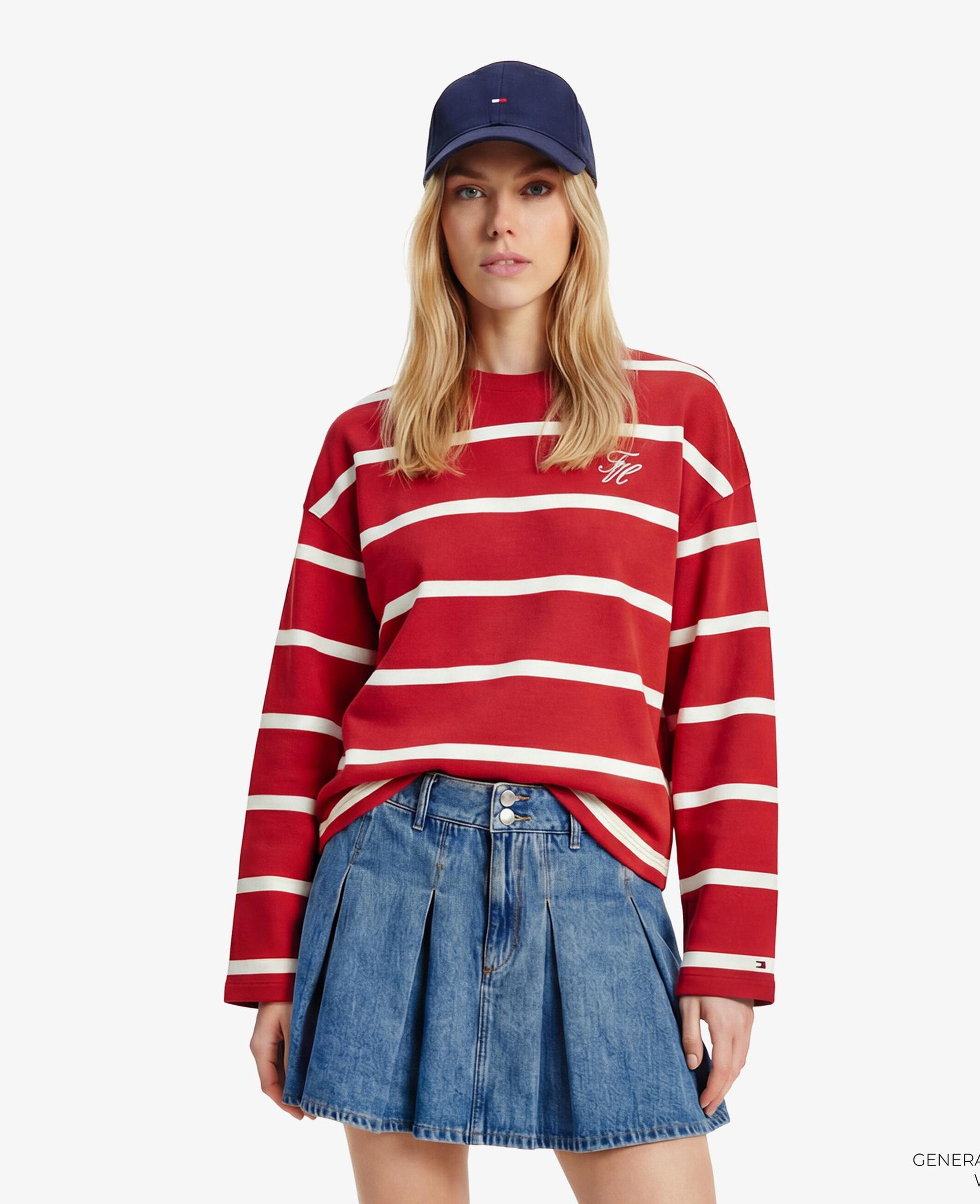 Tommy Hilfiger Script Kadın Kırmızı Sweatshirt