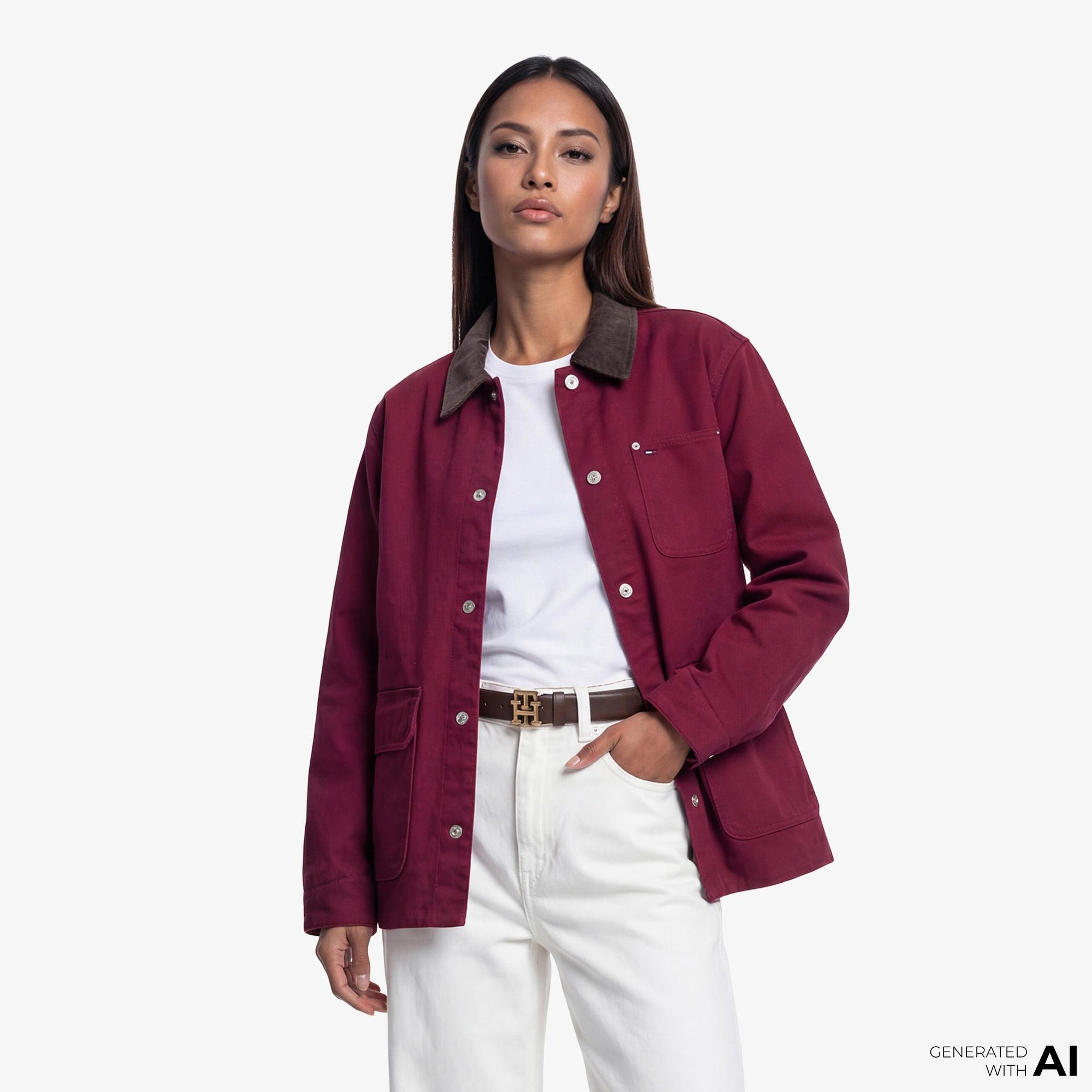 Tommy Hilfiger Soft Utility Kadın Pembe Ceket