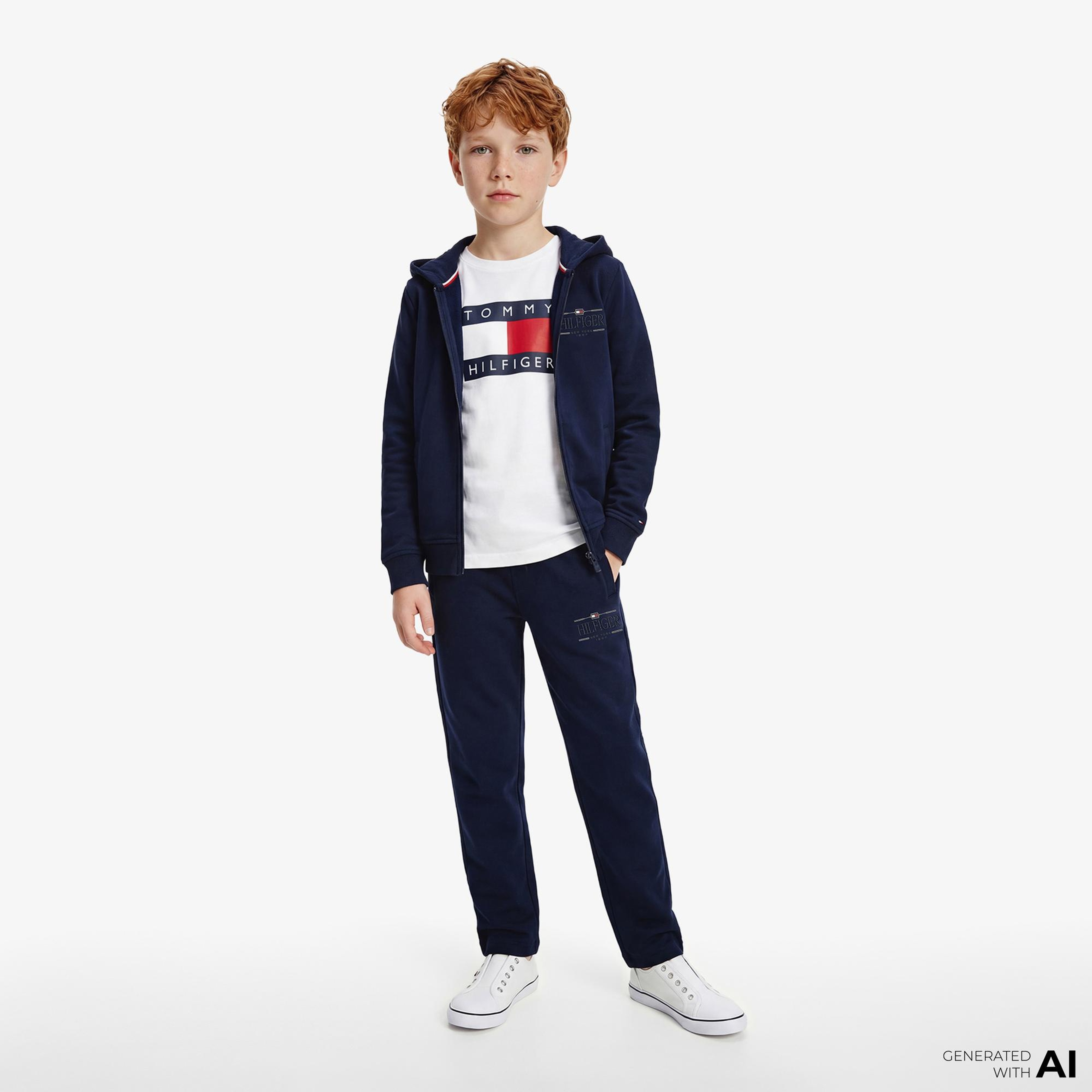 Tommy Hilfiger Icons Çocuk Lacivert Eşofman Üstü