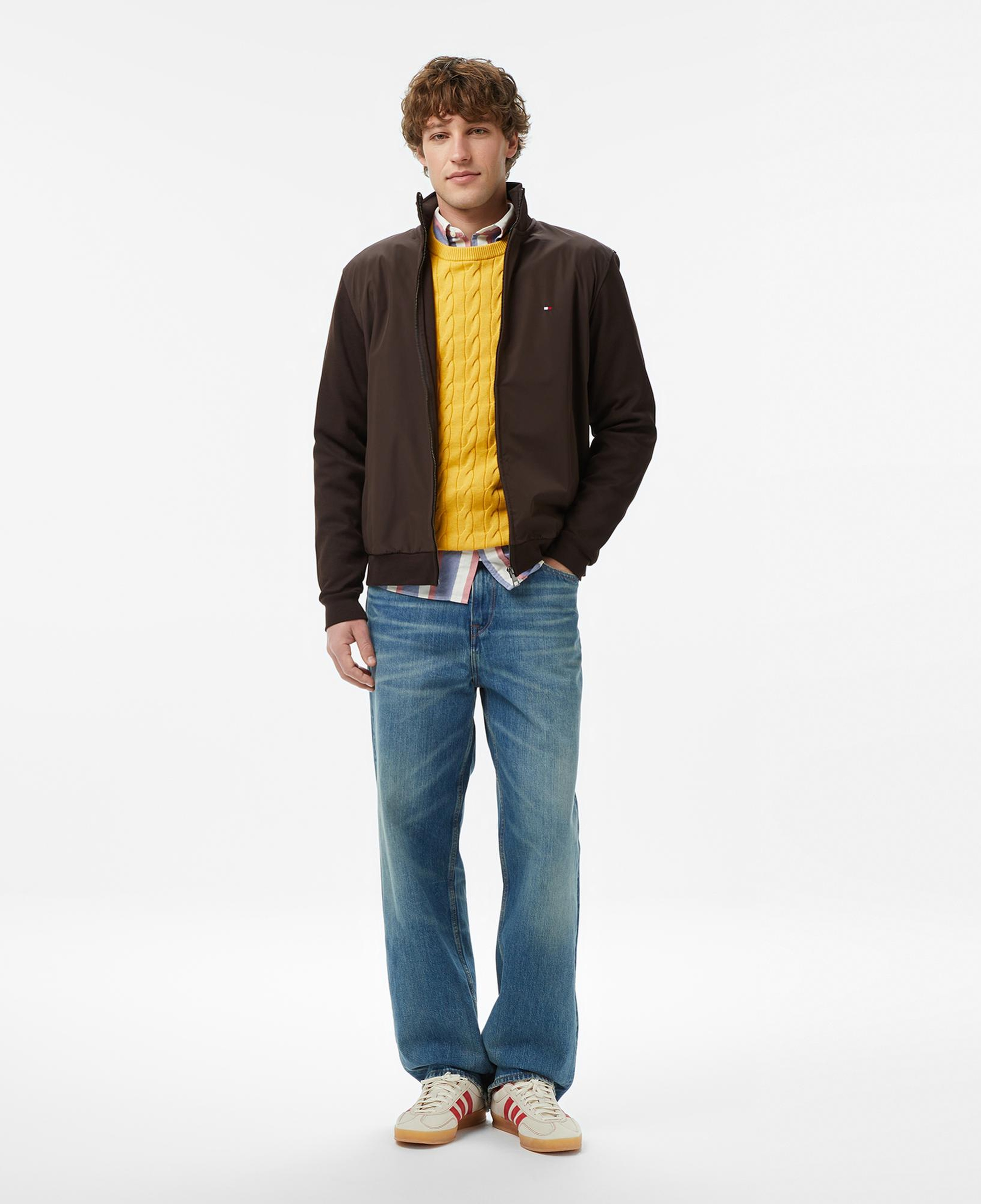 Tommy Hilfiger Elevated Essentials Erkek Kahverengi Eşofman Üstü