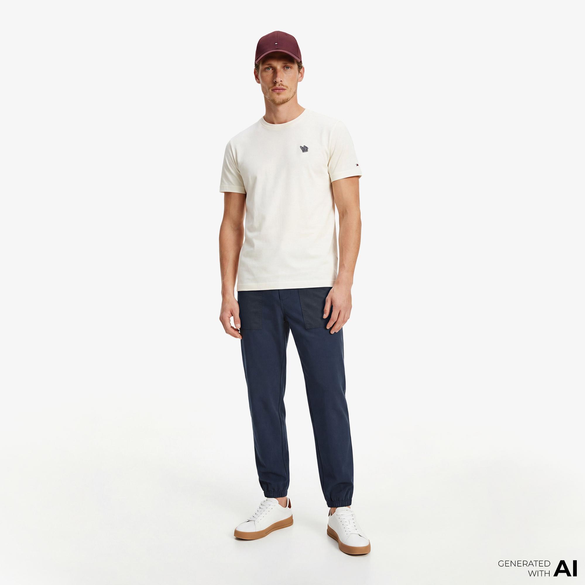 Tommy Hilfiger Mixed Media Erkek Lacivert Eşofman Altı