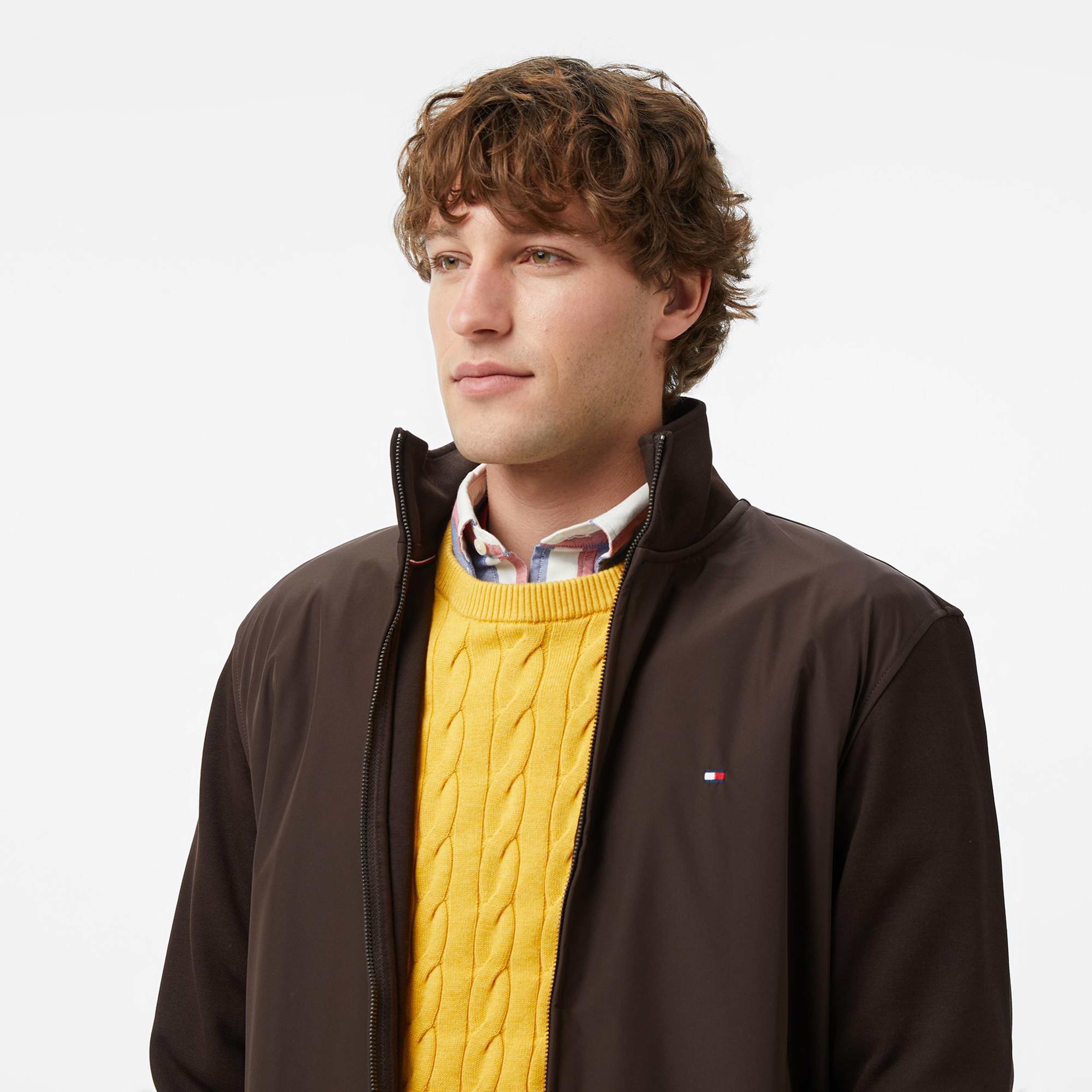 Tommy Hilfiger Elevated Essentials Erkek Kahverengi Eşofman Üstü