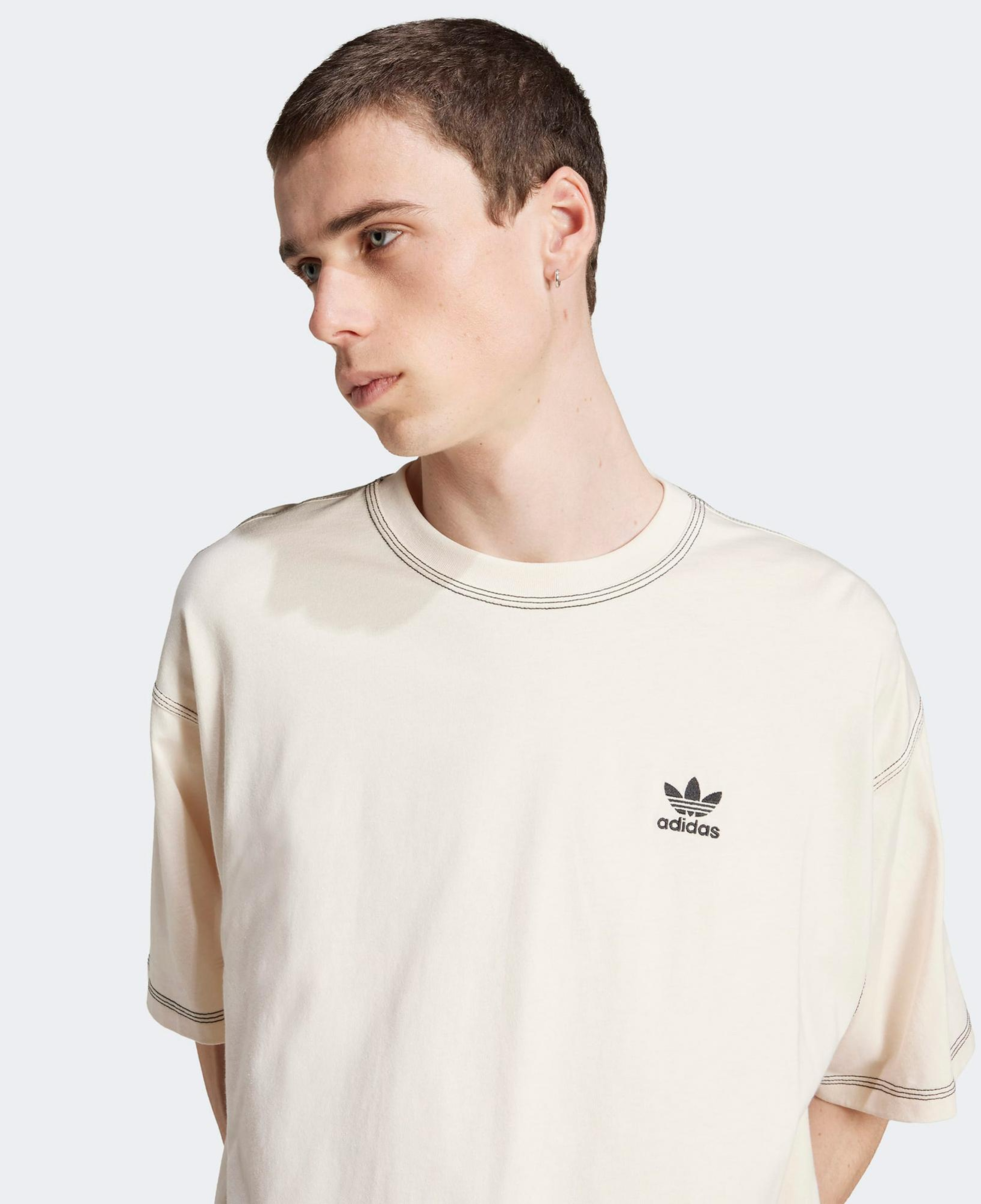 adidas Trefoil Essentials Erkek Krem Rengi T-Shirt