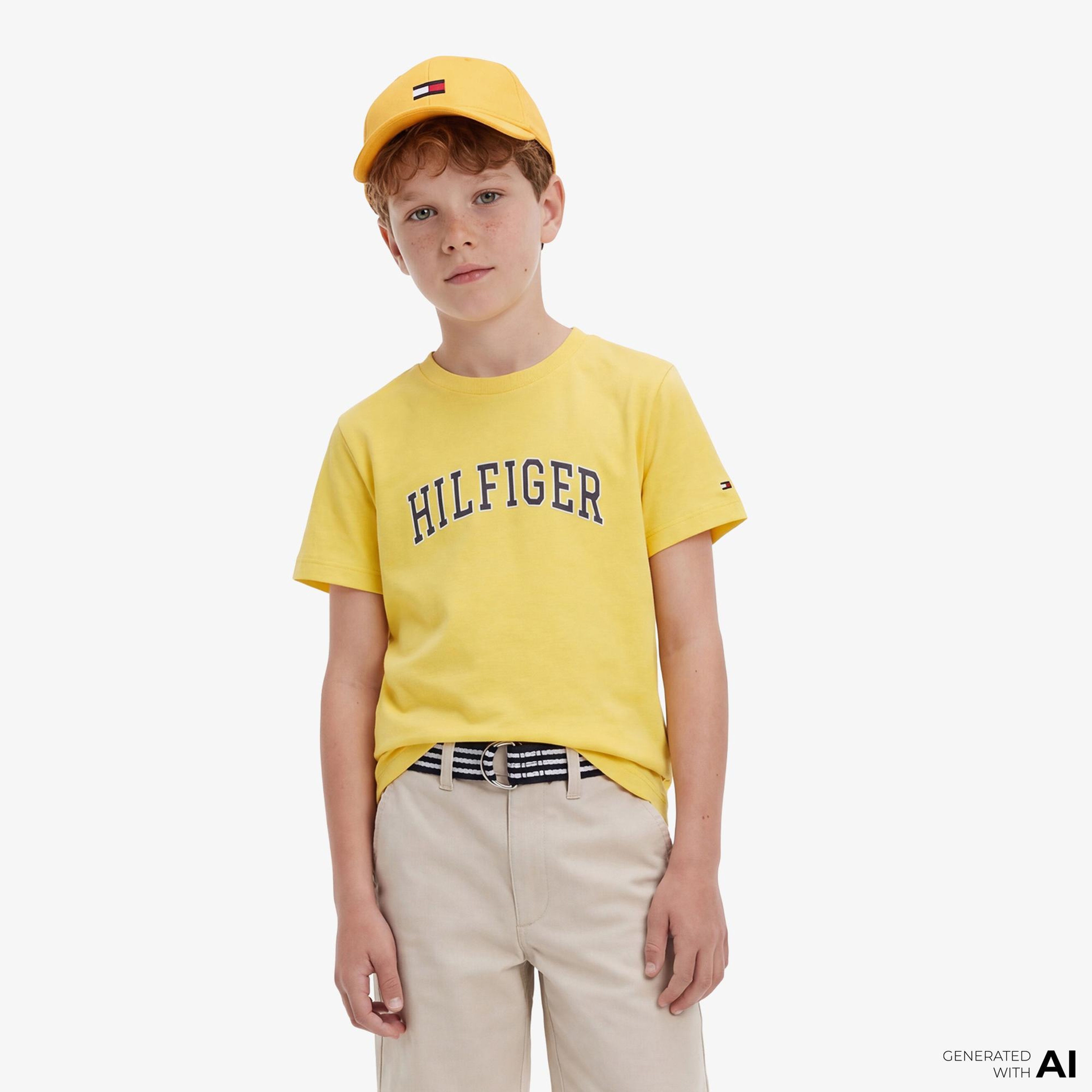Tommy Hilfiger Graphic Çocuk Sarı T-Shirt