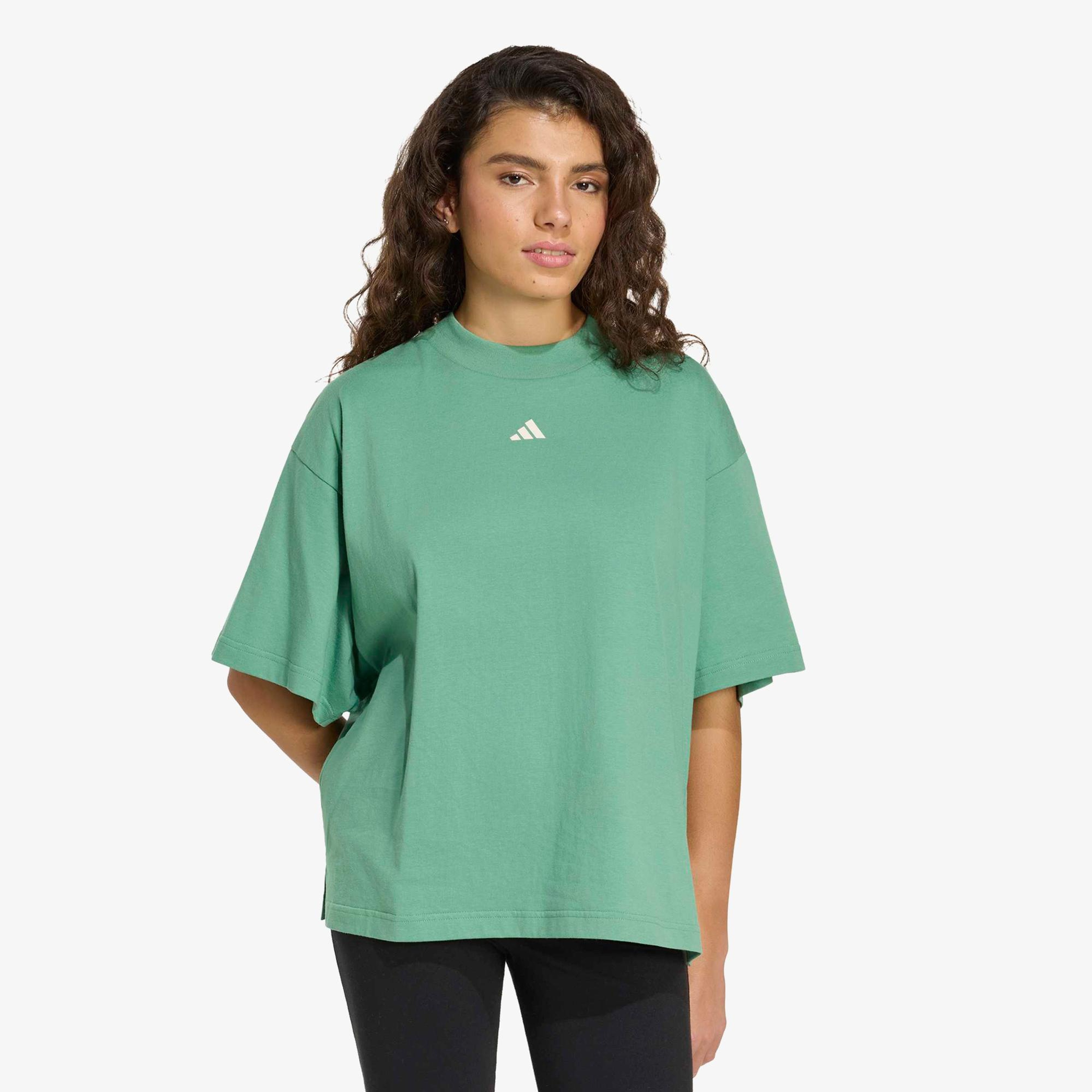 adidas Studio Boyfriend Kadın Yeşil T-Shirt