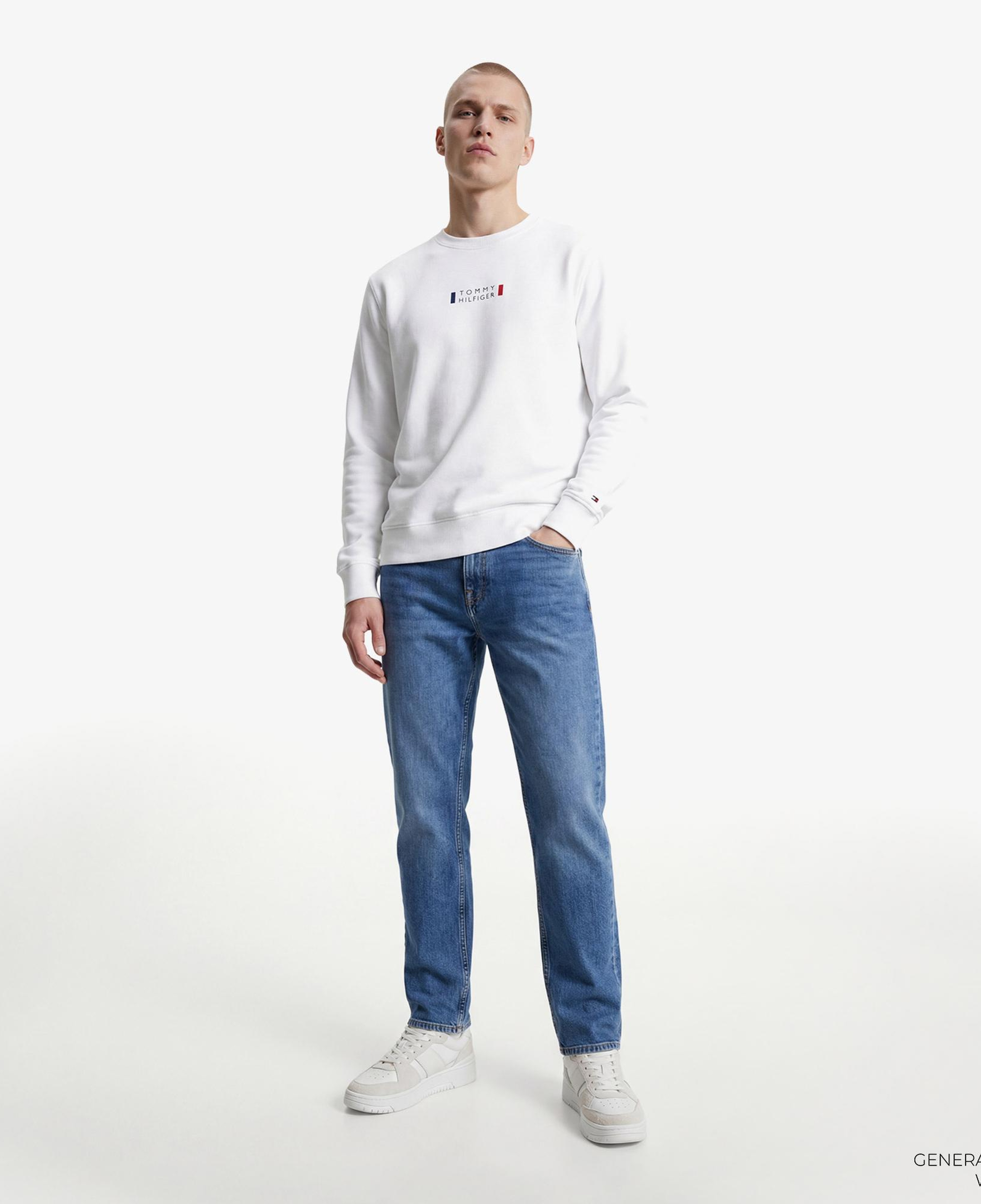 Tommy Hilfiger Brand Love Graphic Erkek Beyaz Sweatshirt