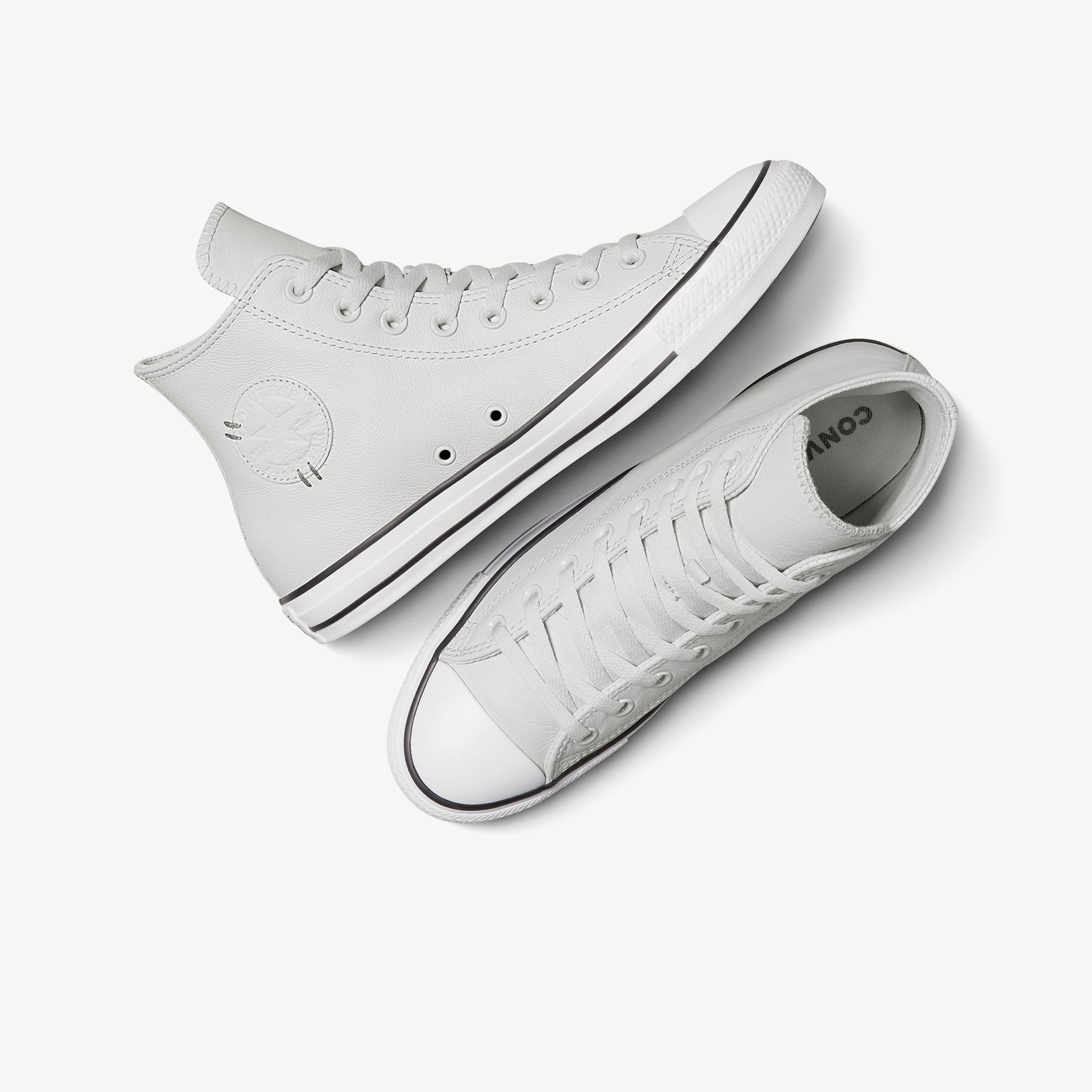 Converse Chuck Taylor All Star Leather Unisex Gri Sneaker