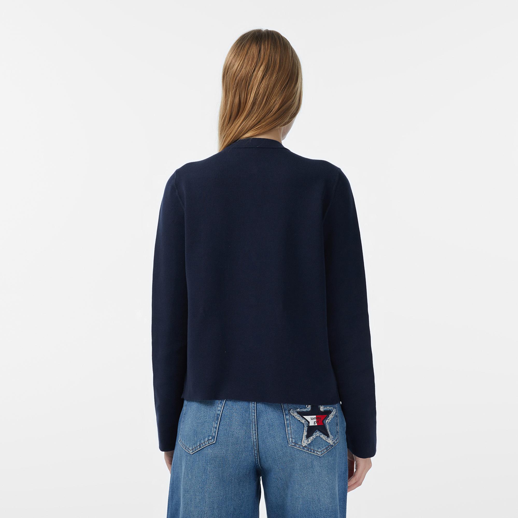 Tommy Hilfiger Reversible Cardi Kadın Lacivert Hırka