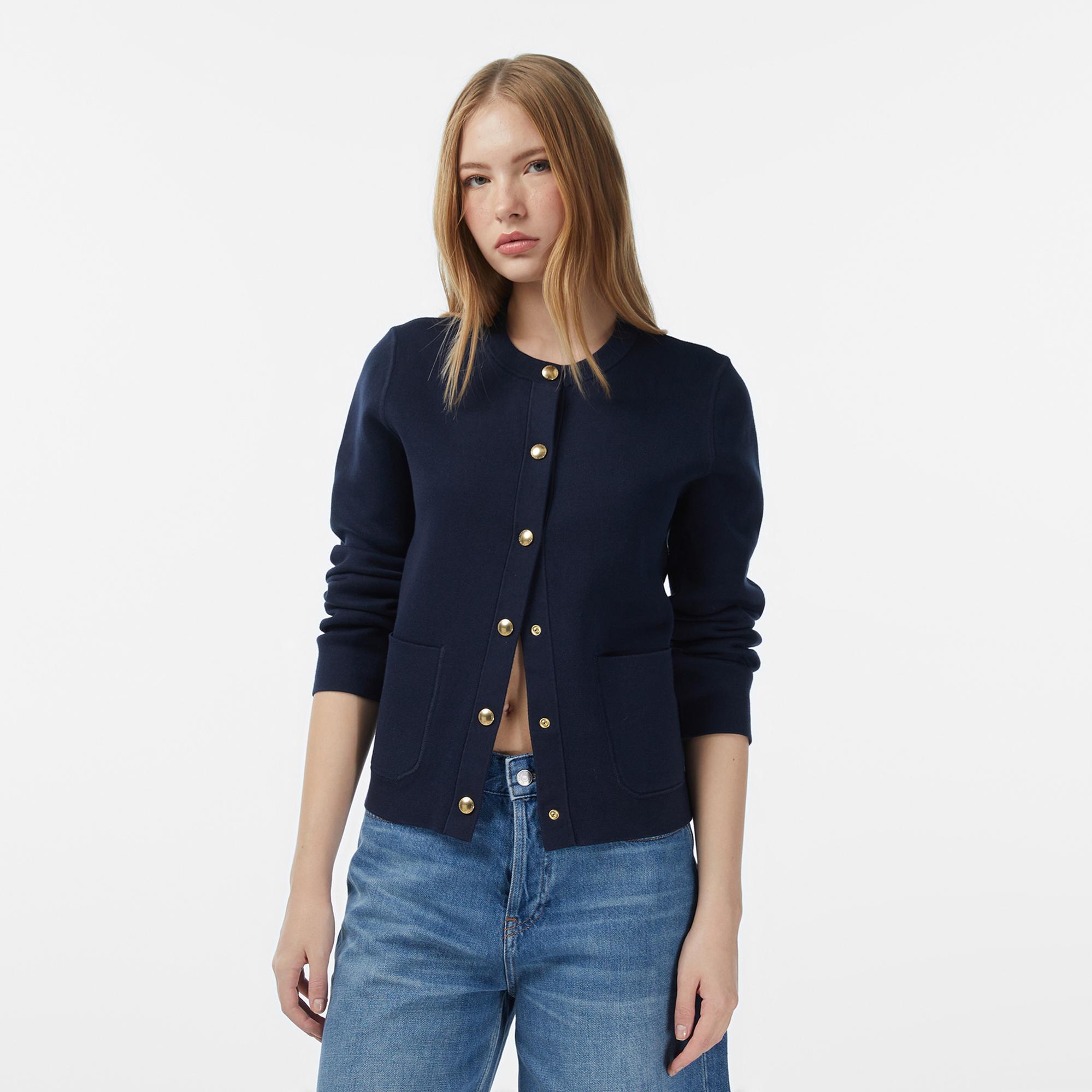 Tommy Hilfiger Reversible Cardi Kadın Lacivert Hırka