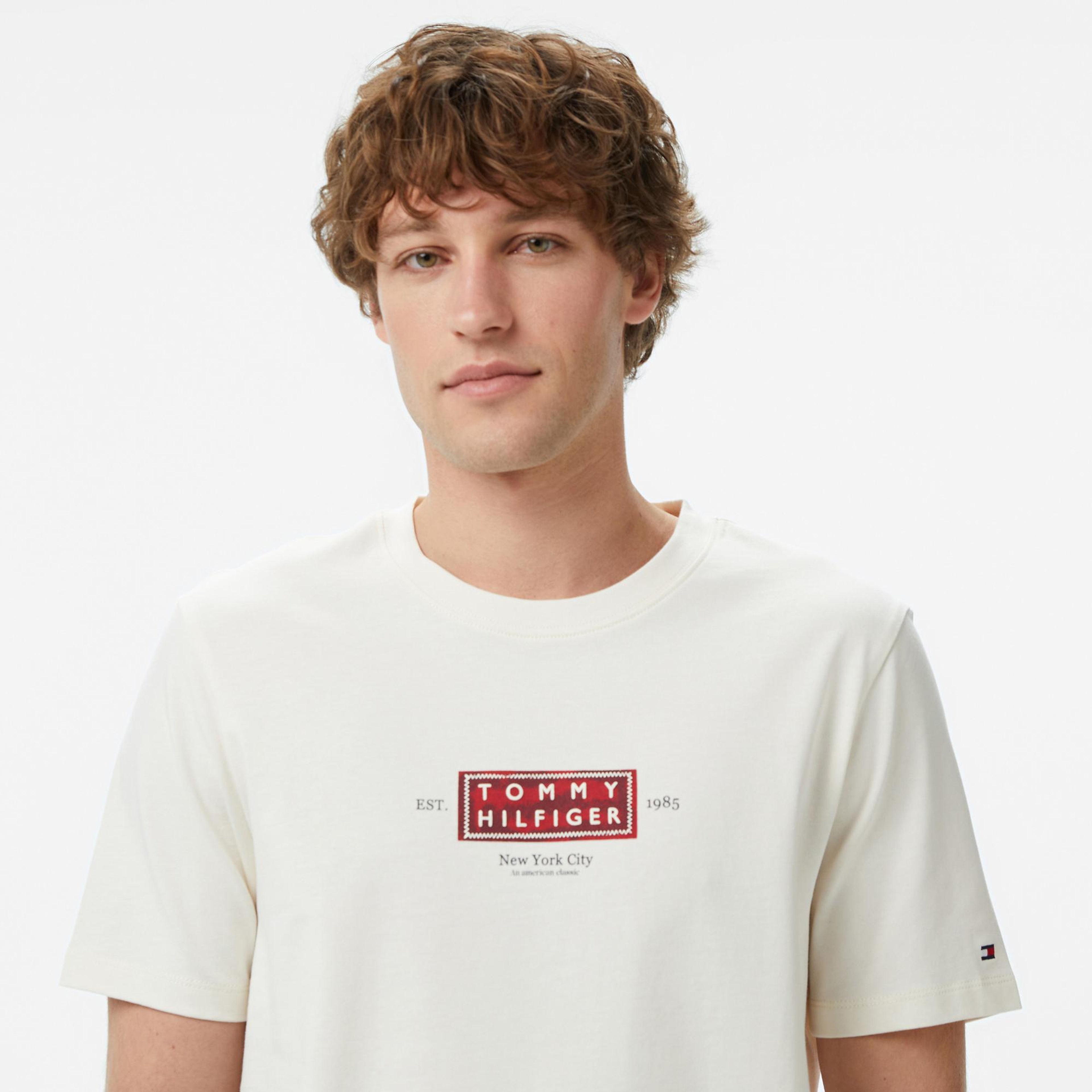 Tommy Hilfiger Heritage Series Erkek Krem Rengi T-Shirt