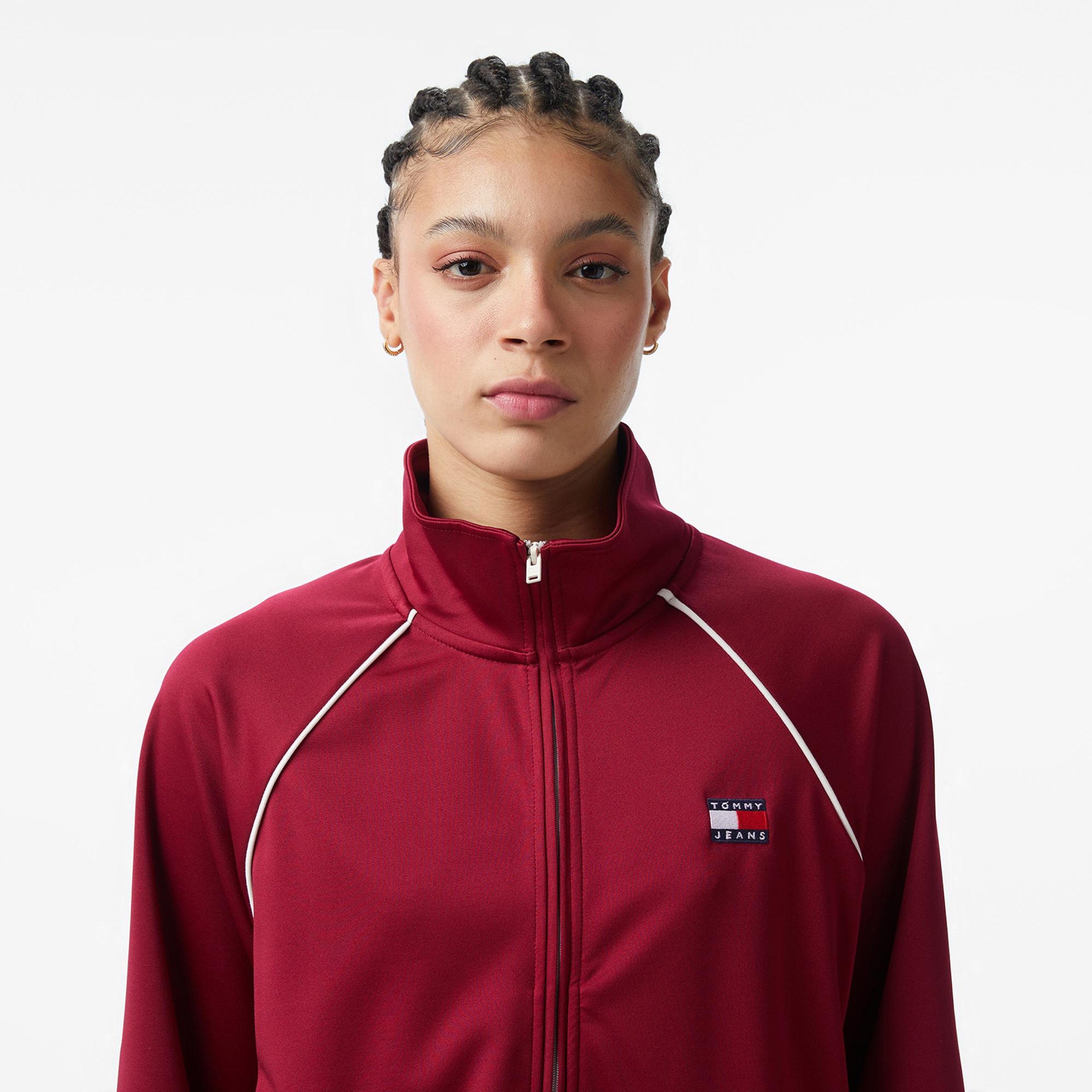 Tommy Hilfiger Badge Kadın Pembe Eşofman Üstü