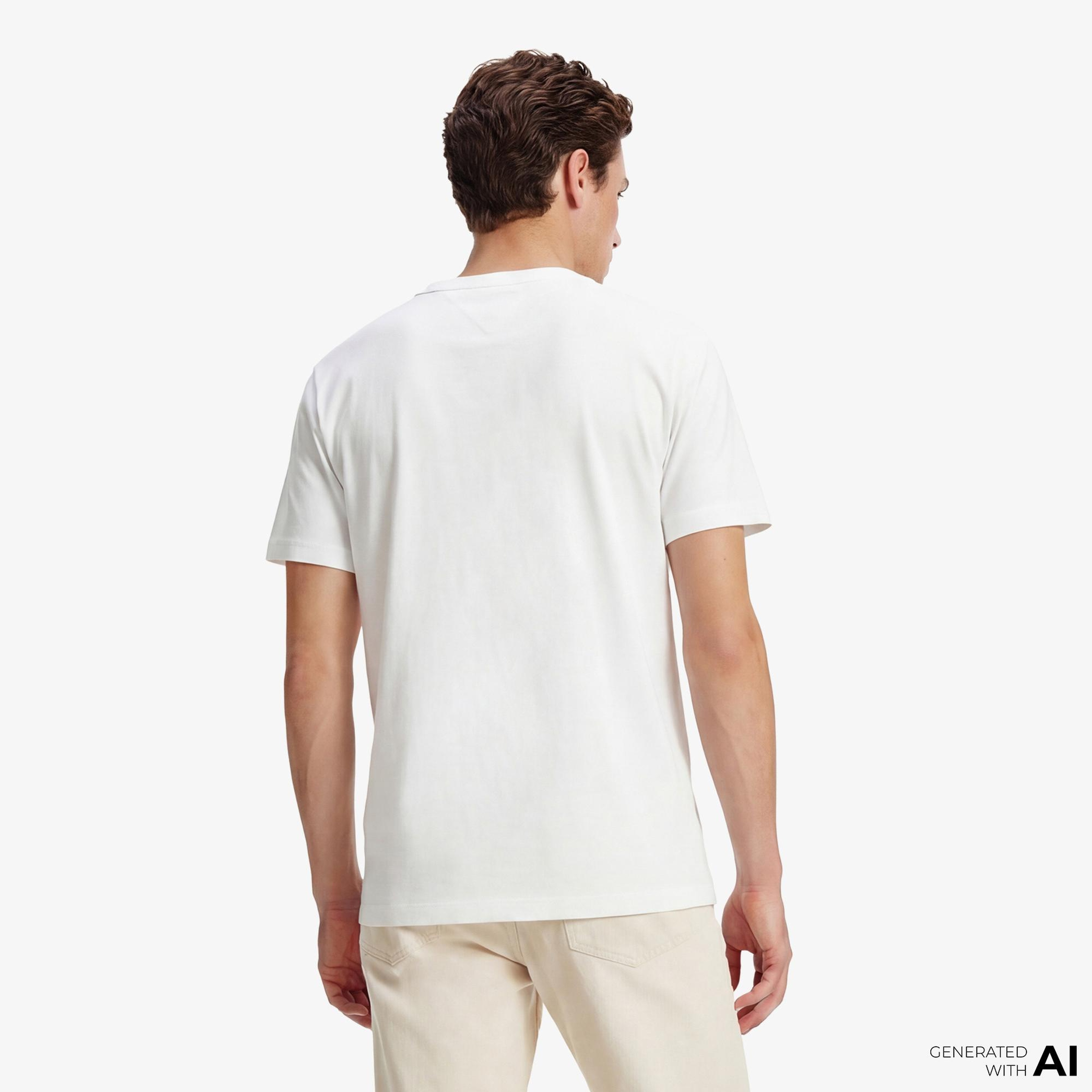 Tommy Hilfiger Brand Love Graphic Erkek Beyaz T-Shirt