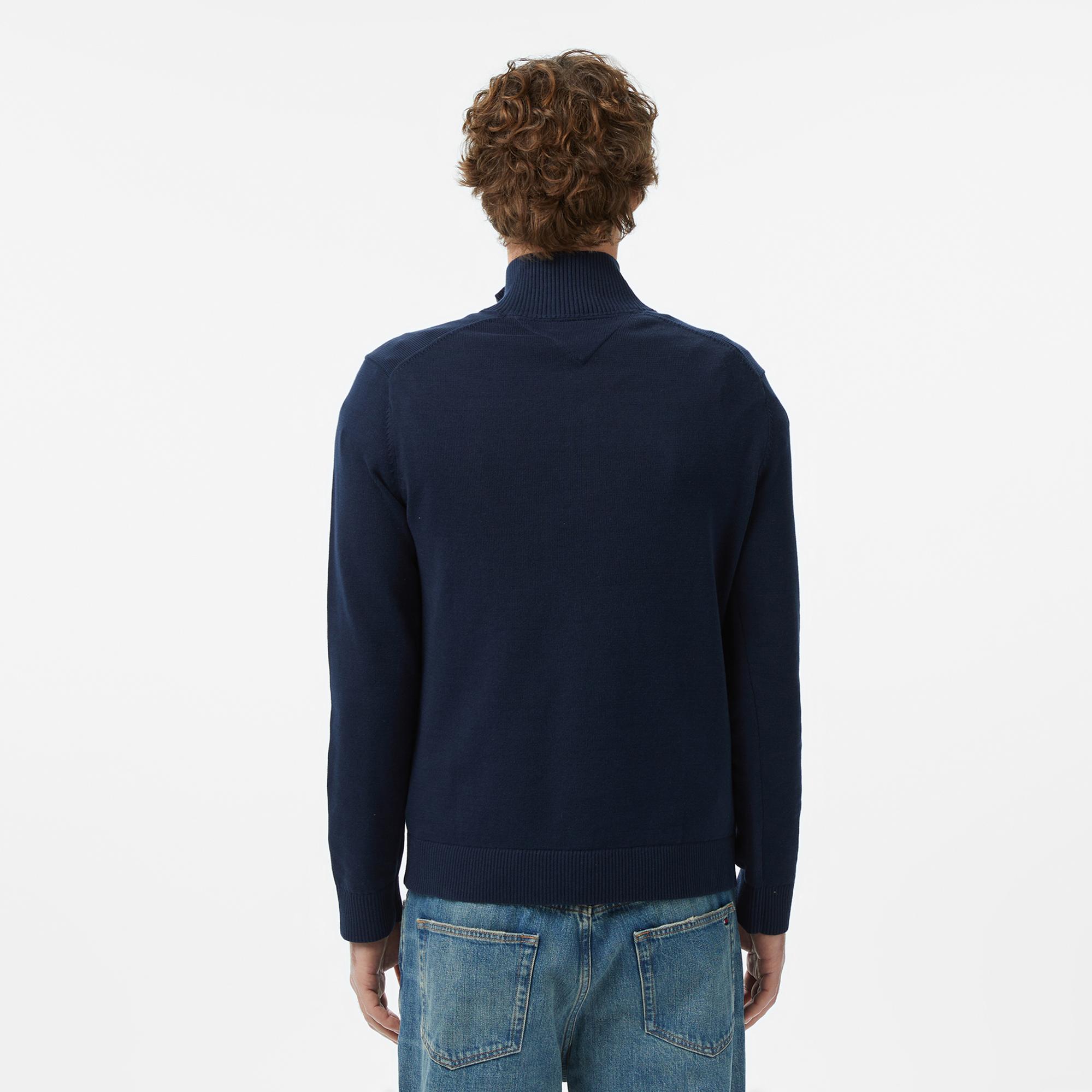 Tommy Hilfiger Classic Flag Erkek Lacivert Triko