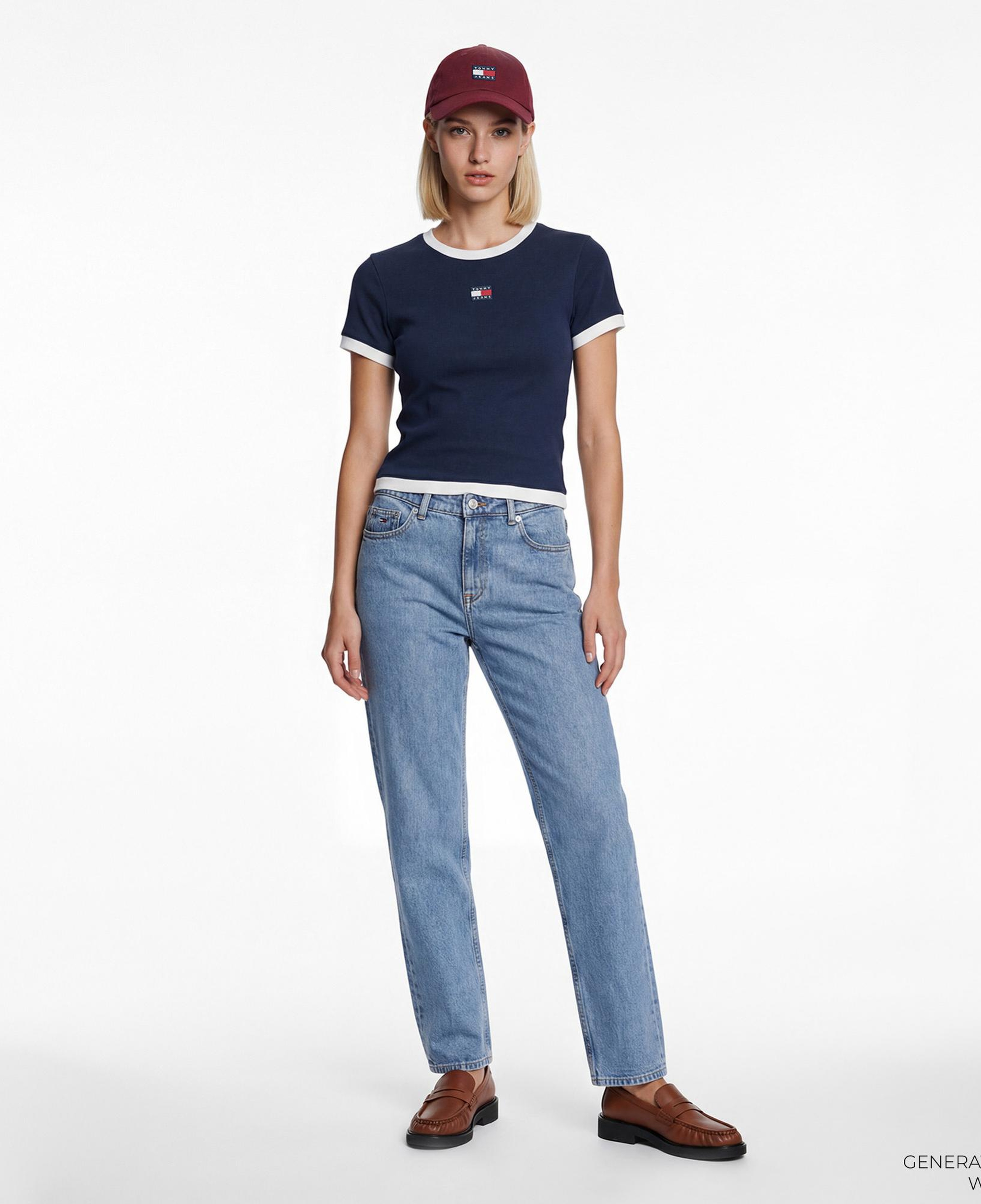 Tommy Hilfiger Badge Kadın Lacivert T-Shirt
