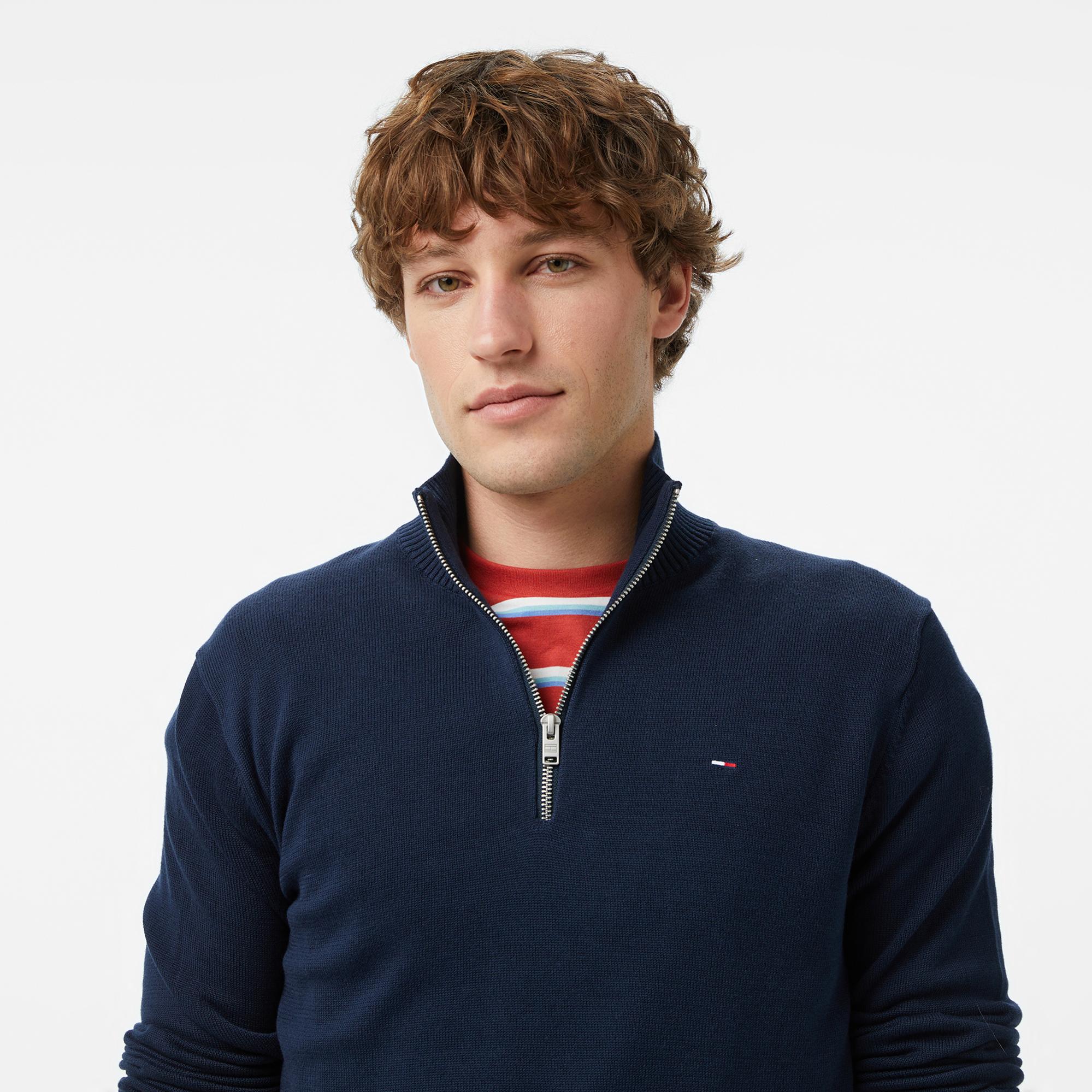 Tommy Hilfiger Classic Flag Erkek Lacivert Triko