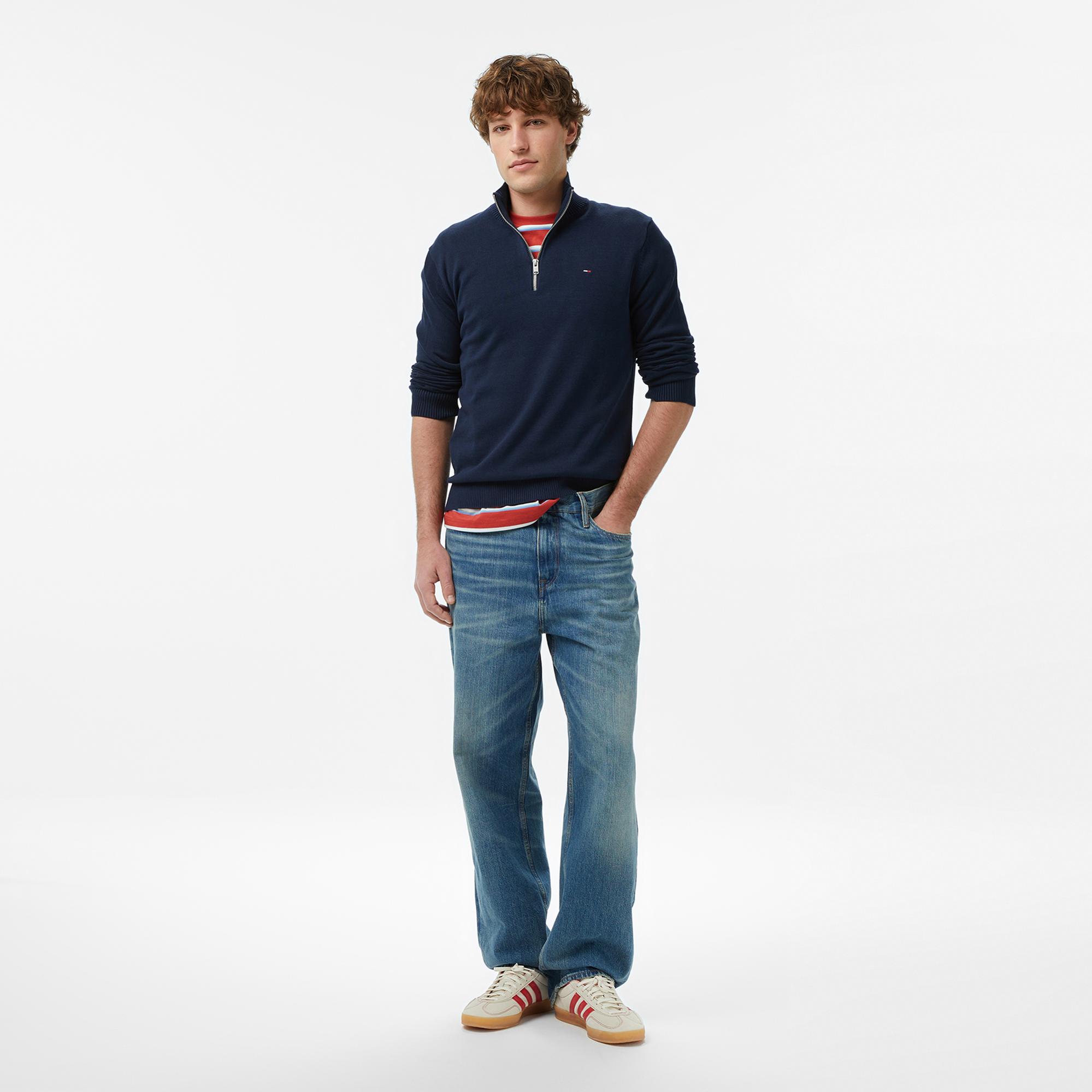 Tommy Hilfiger Classic Flag Erkek Lacivert Triko