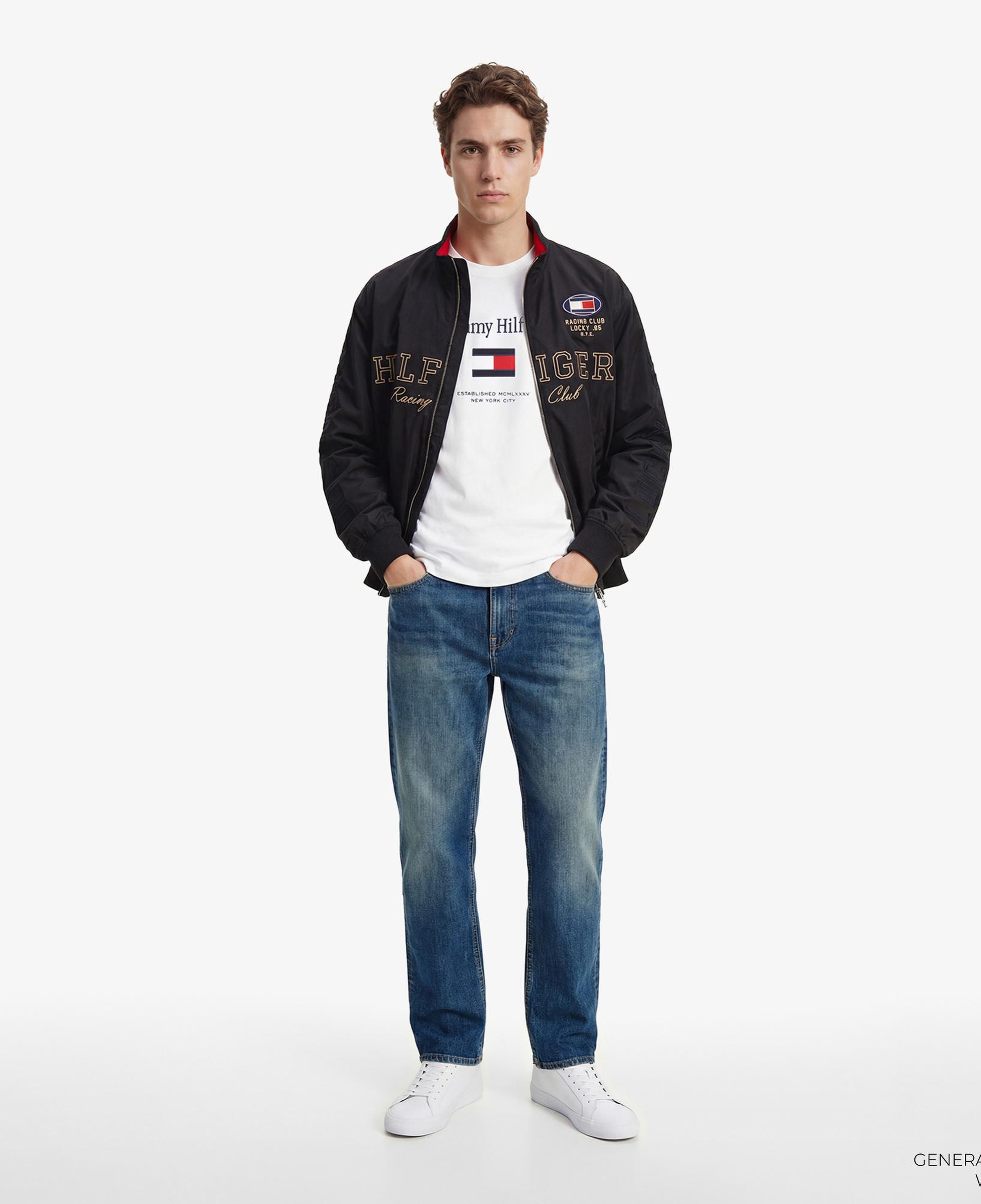 Tommy Hilfiger Abo Embro Flag Erkek Beyaz T-Shirt