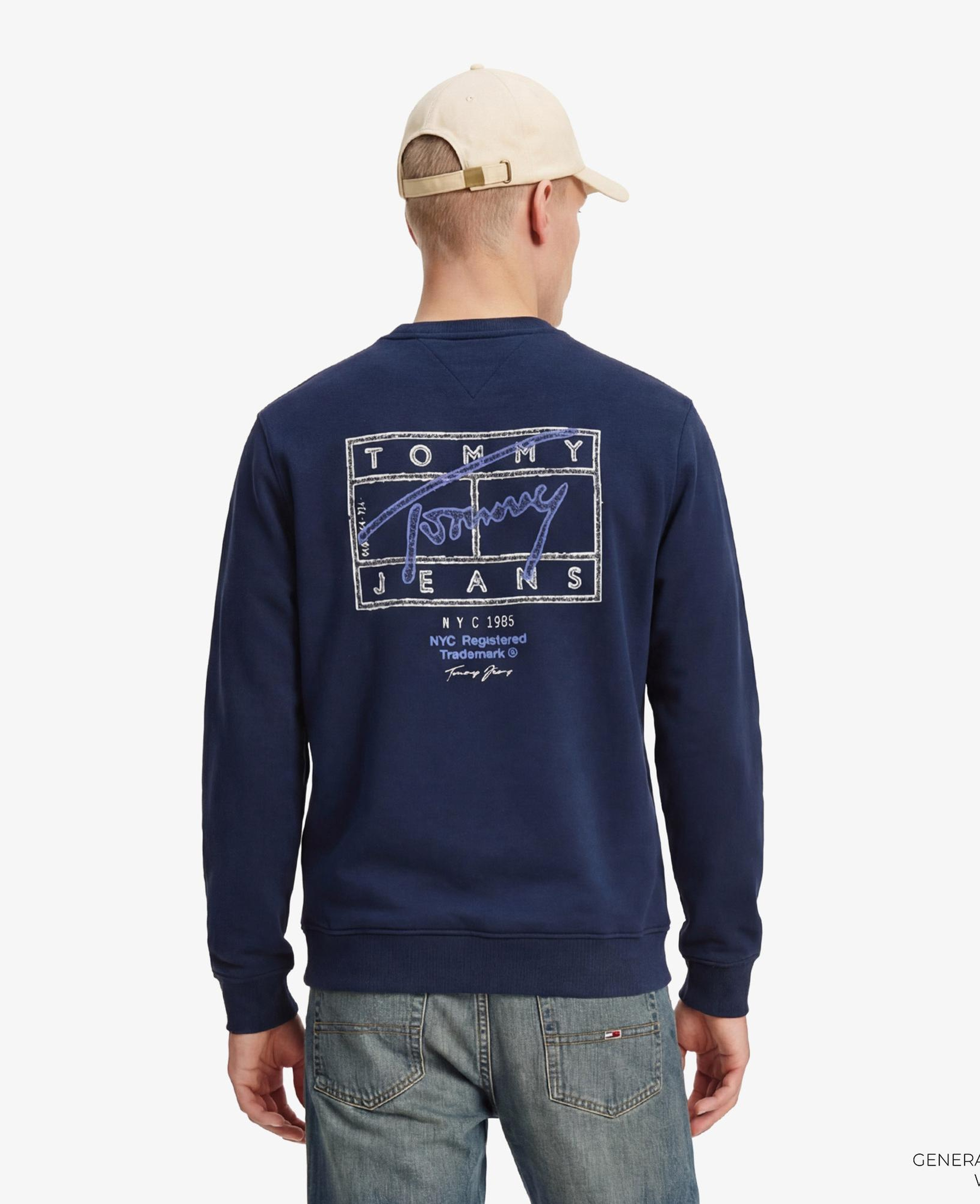 Tommy Hilfiger Dna Graphics Erkek Lacivert Sweatshirt