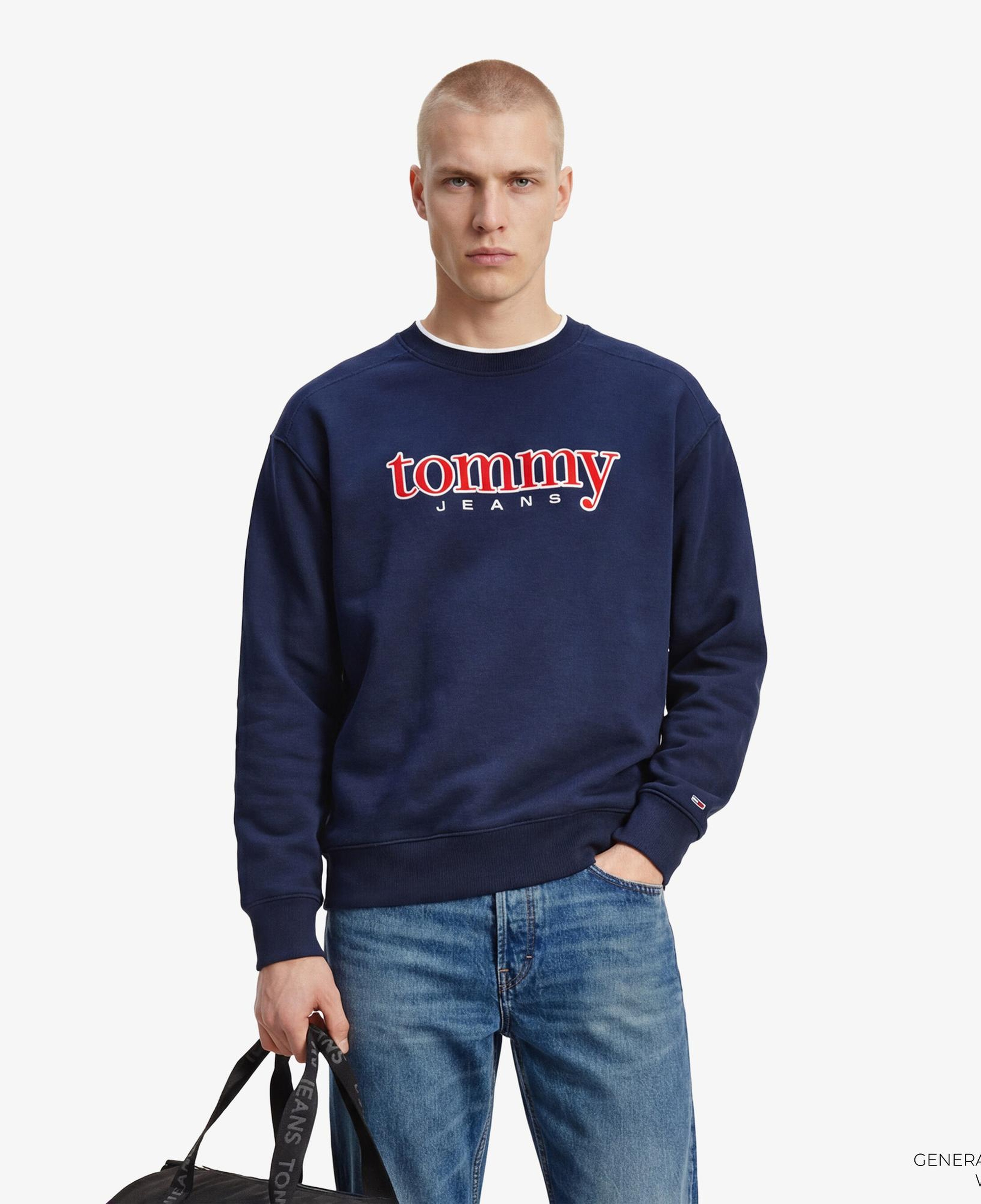 Tommy Hilfiger Dna Graphics Erkek Lacivert Sweatshirt