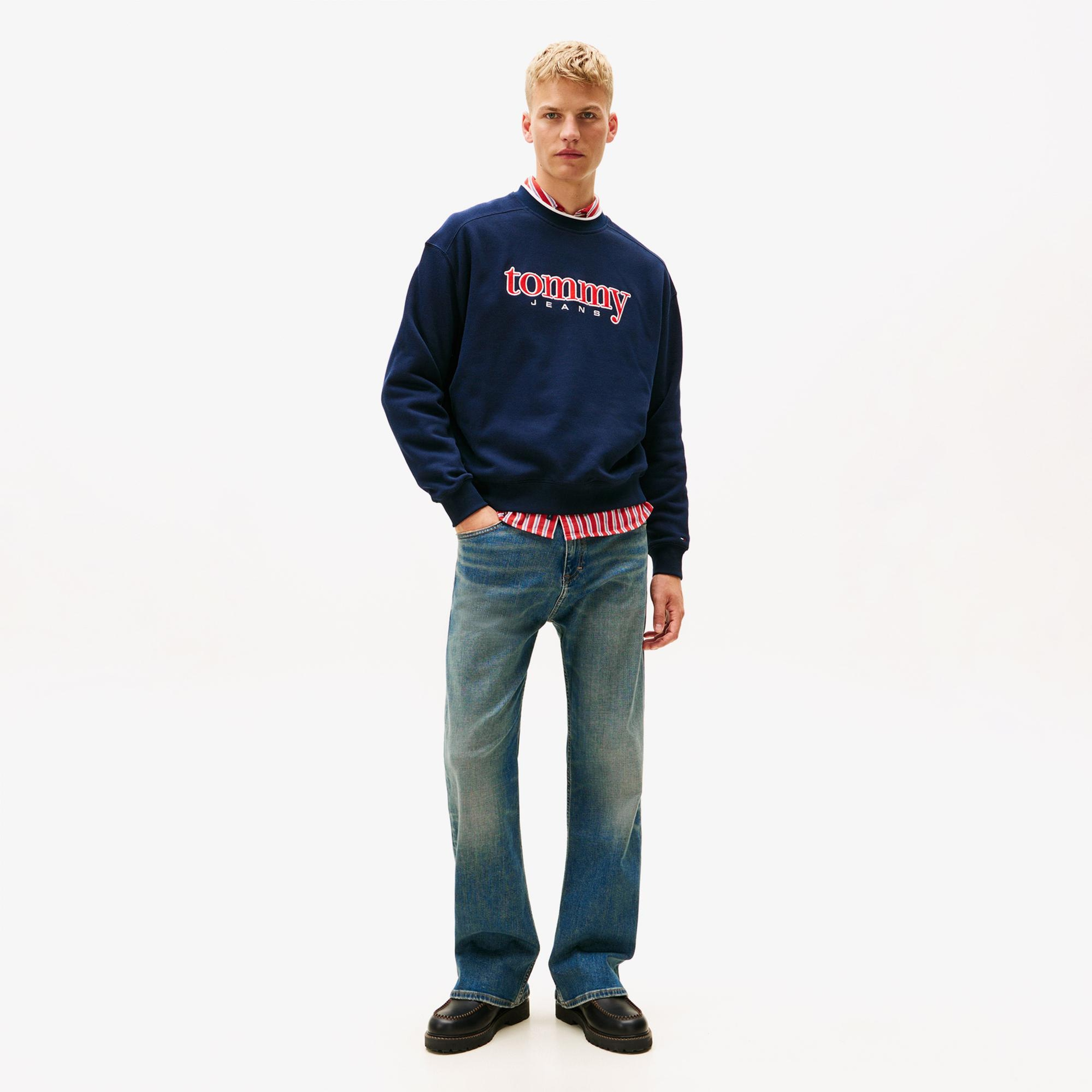 Tommy Hilfiger Dna Graphics Erkek Lacivert Sweatshirt