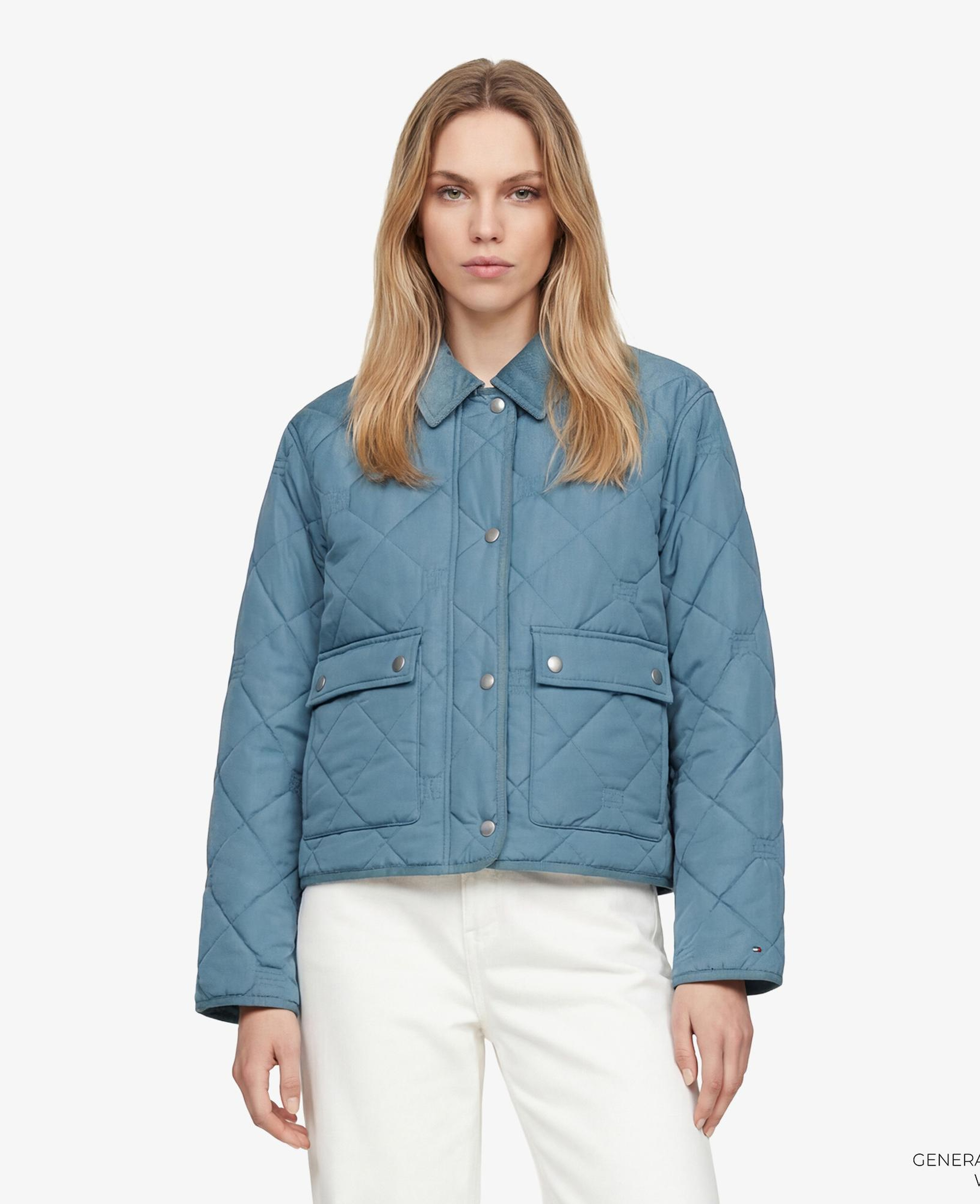 Tommy Hilfiger Padded Quilting Kadın Mavi Ceket