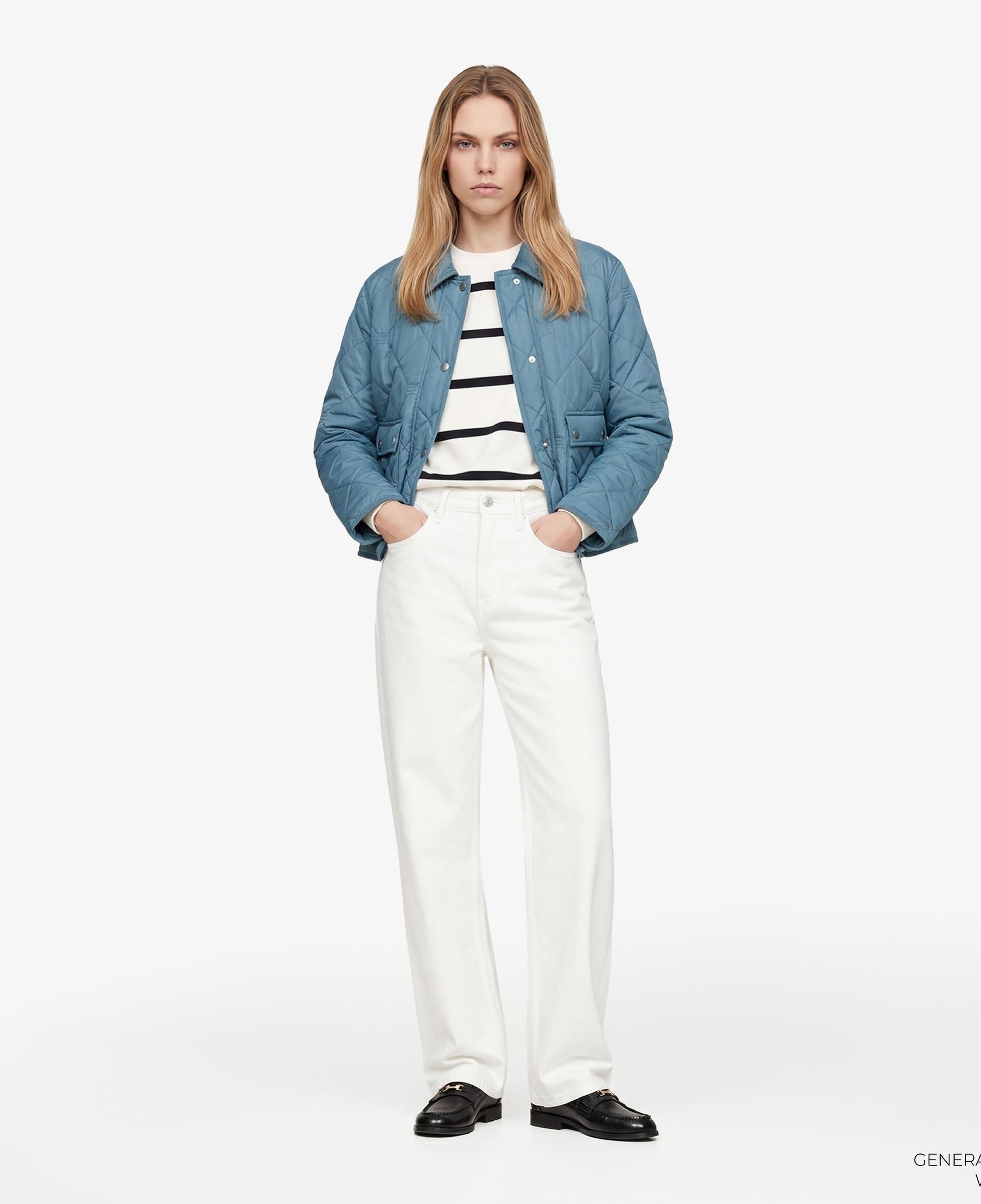 Tommy Hilfiger Padded Quilting Kadın Mavi Ceket