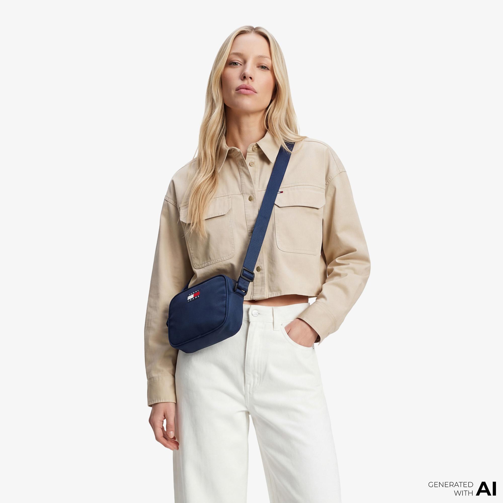 Tommy Hilfiger Modern Prep Kadın Bej Gömlek