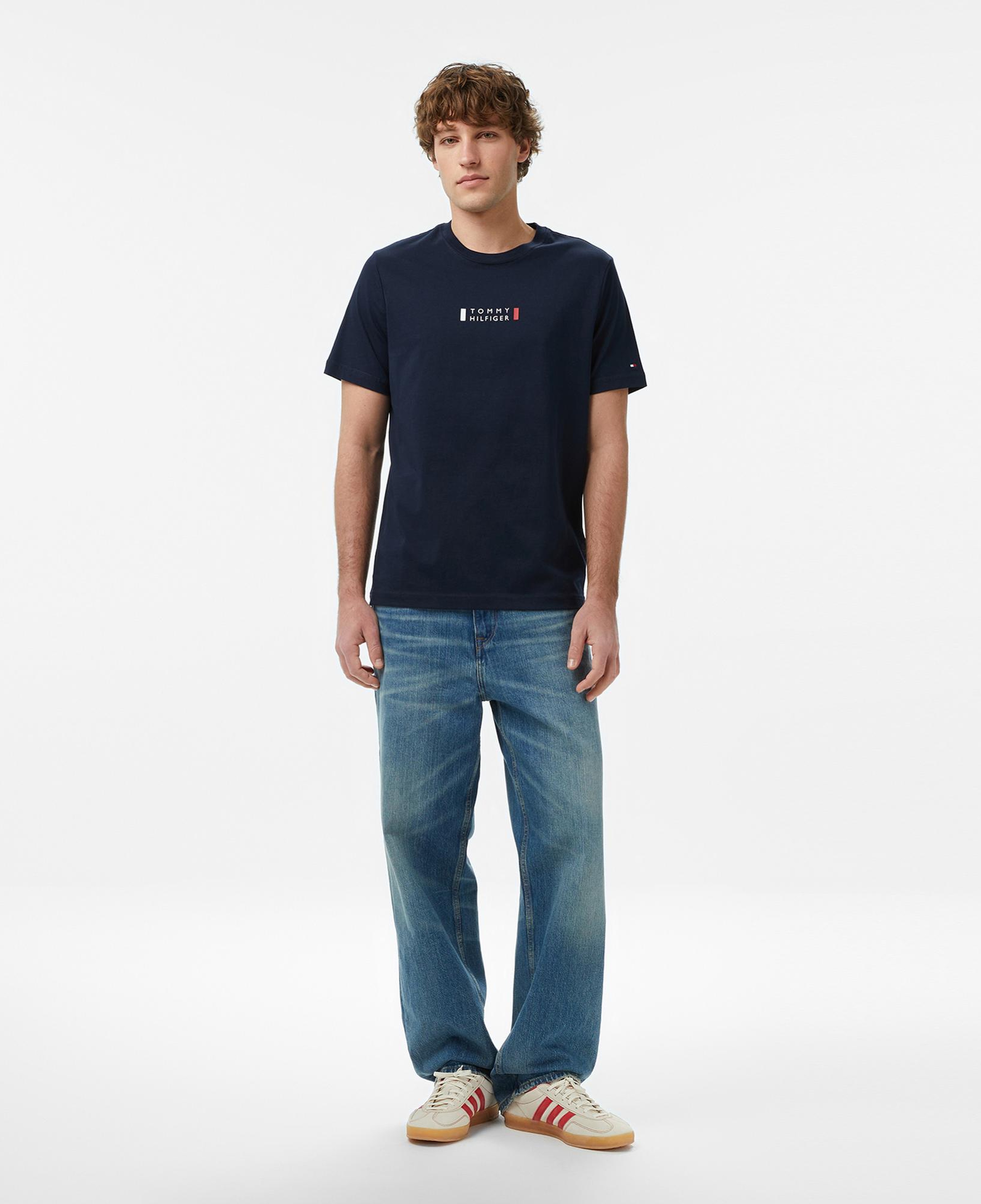 Tommy Hilfiger Brand Love Graphic Erkek Lacivert T-Shirt