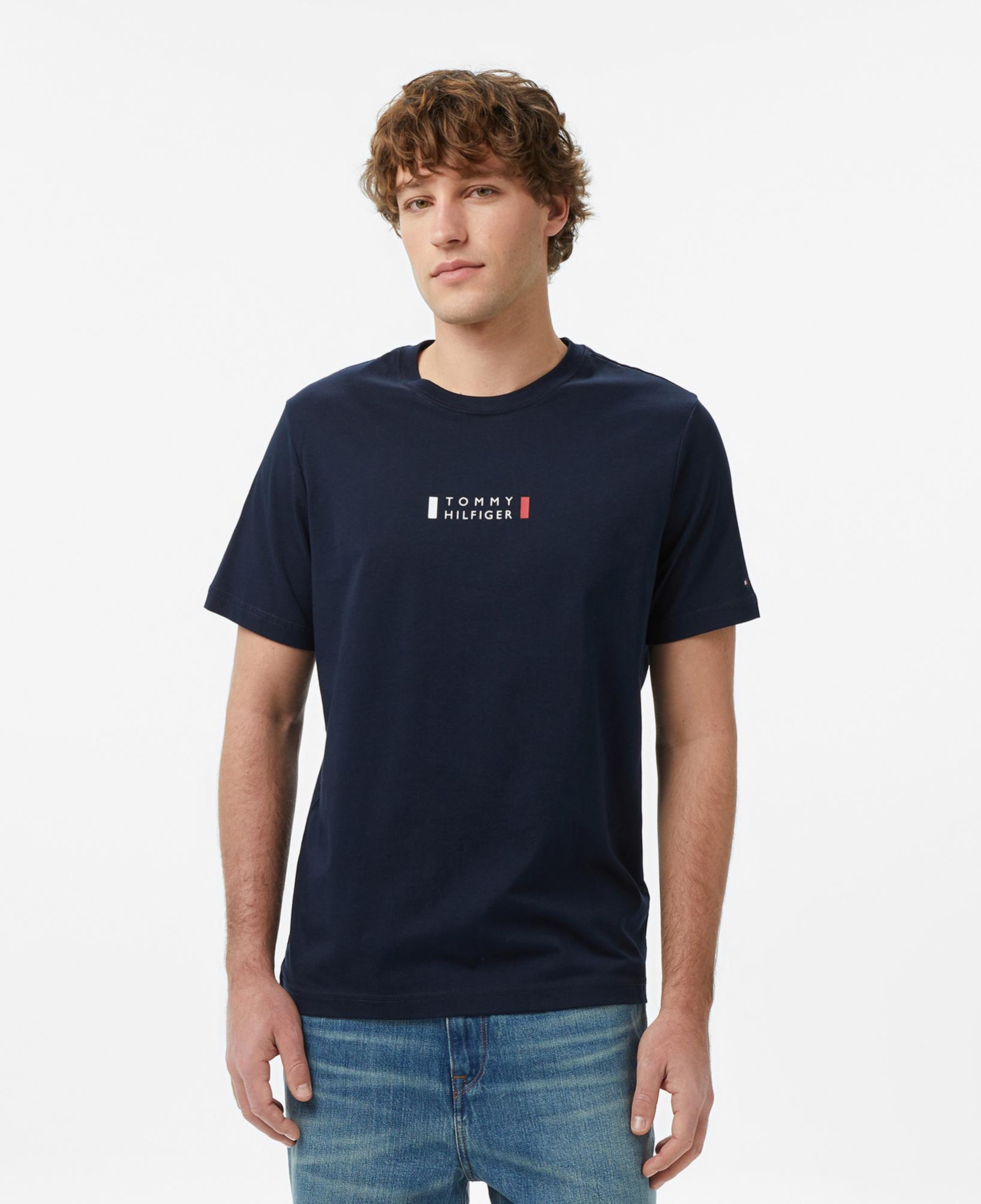 Tommy Hilfiger Brand Love Graphic Erkek Lacivert T-Shirt