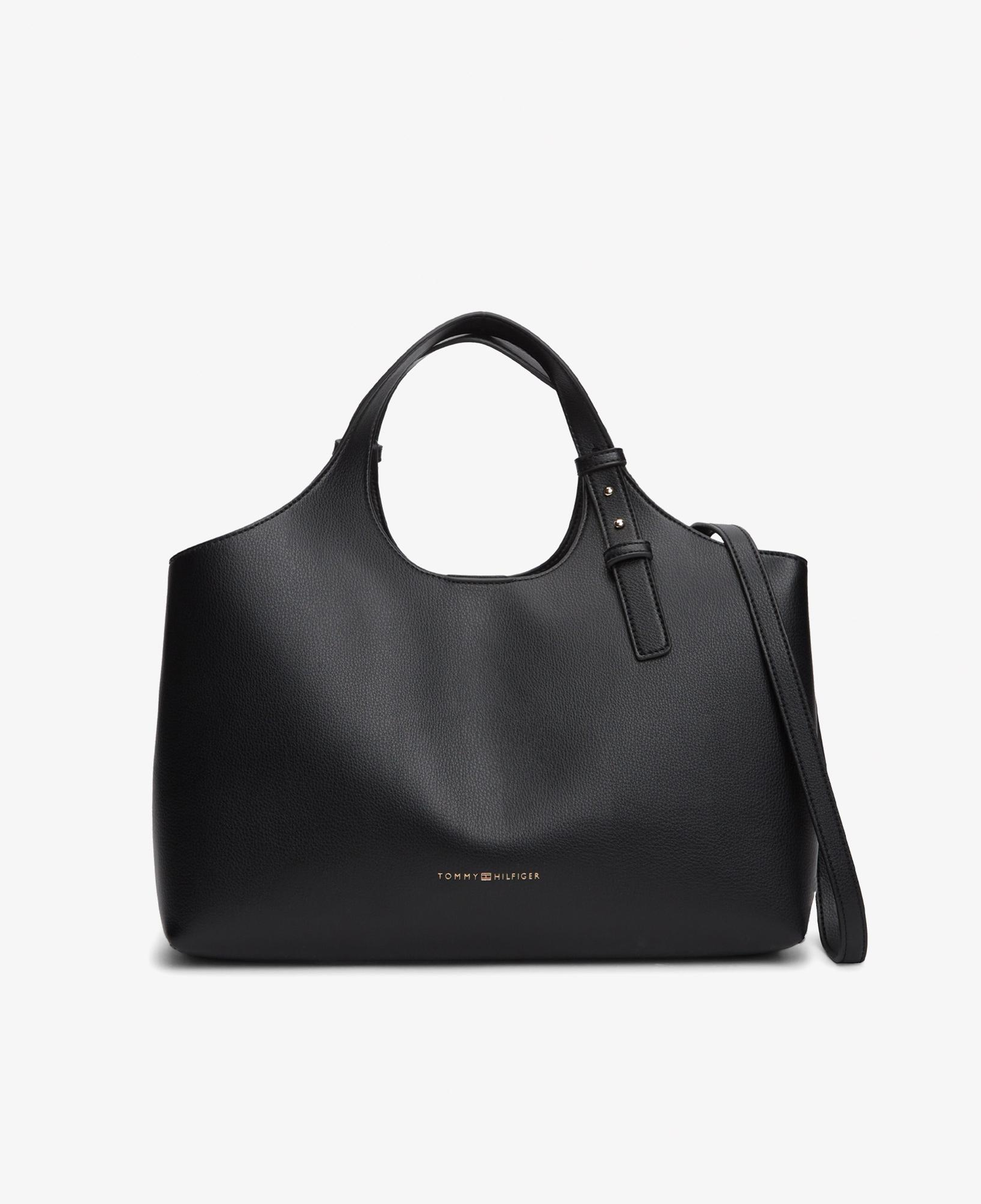 Tommy Hilfiger Logo Kadın Siyah El Çantası