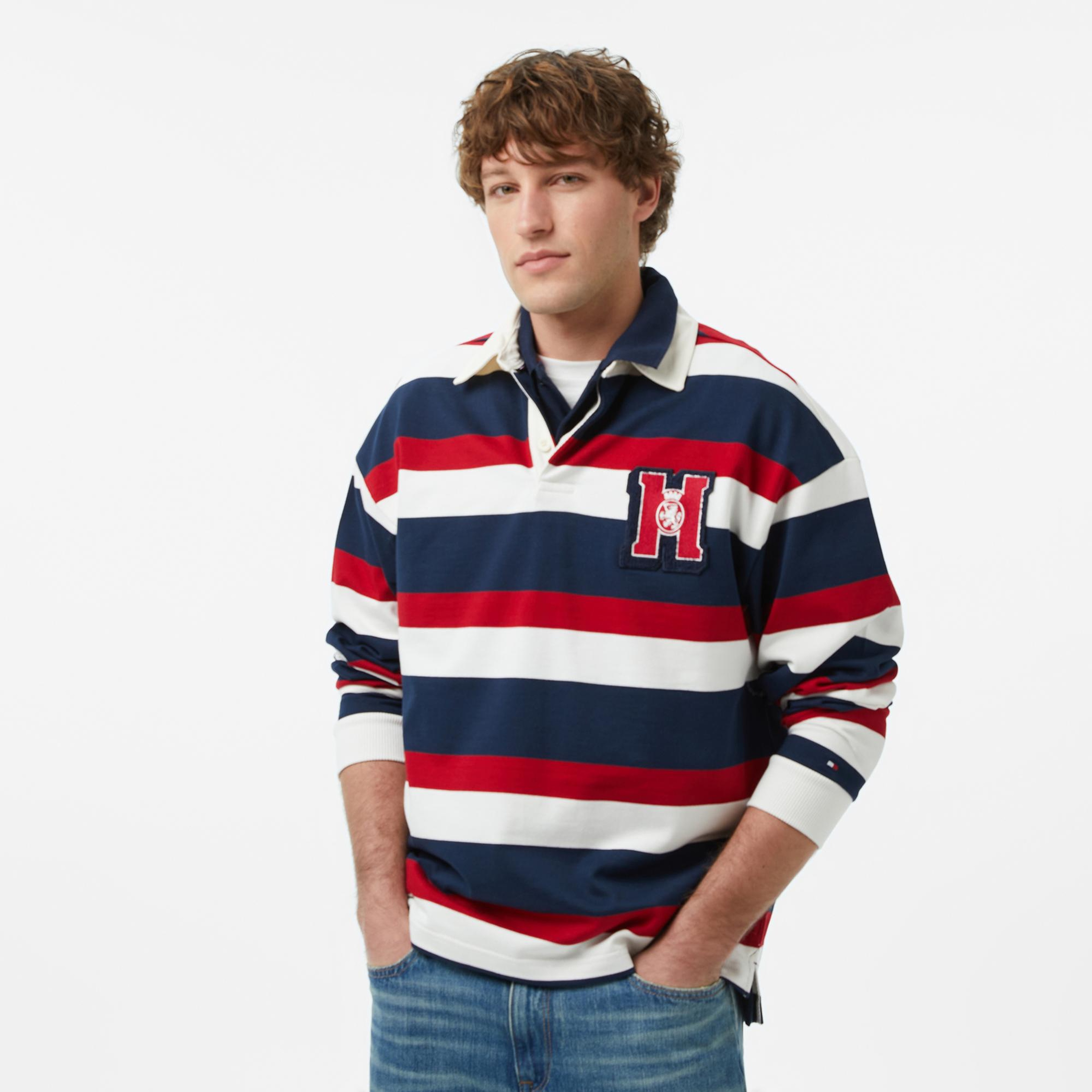 Tommy Hilfiger Hilfiger Icon Erkek Beyaz Sweatshirt