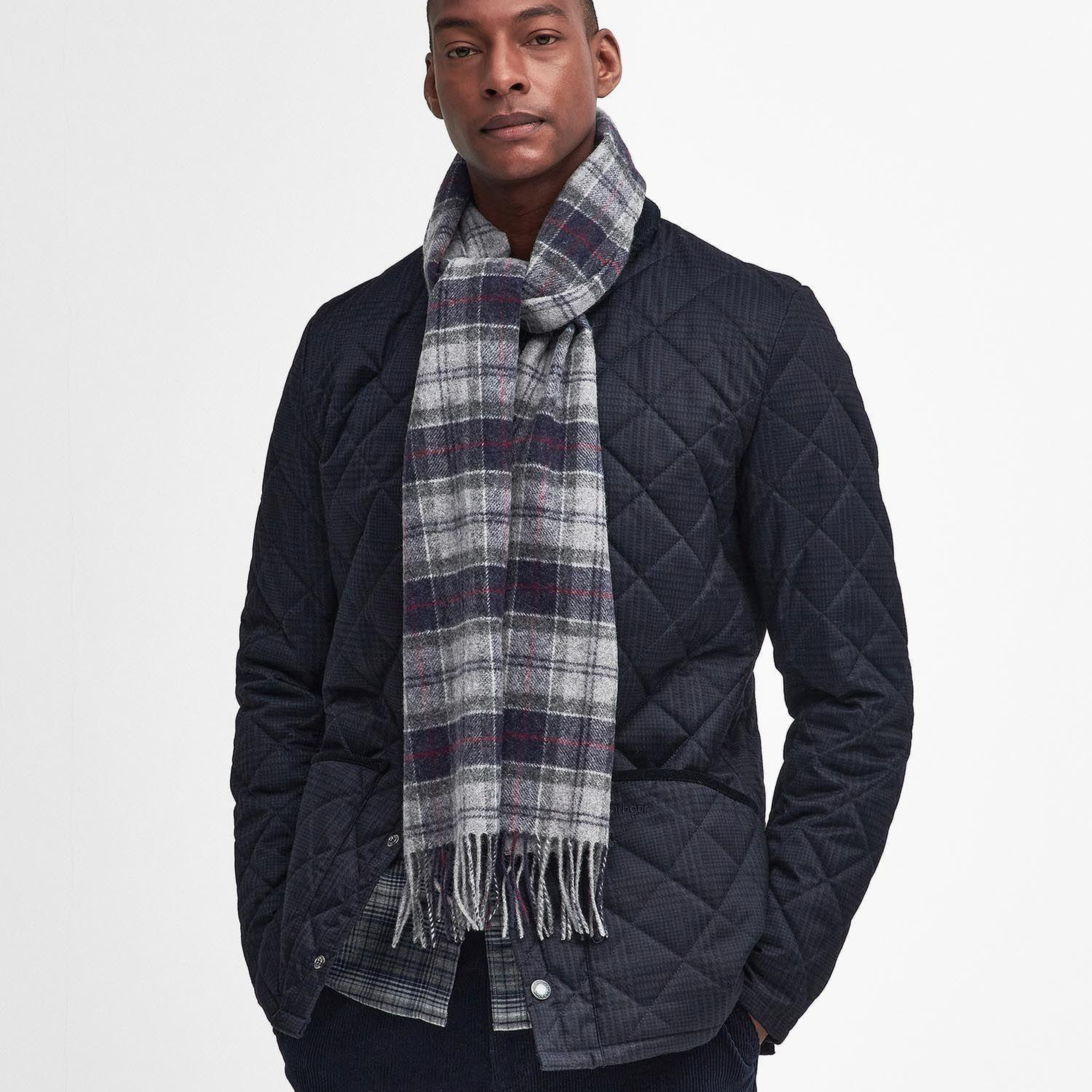 Barbour Unisex Tartan Yün Atkı (%100 Lambswool)