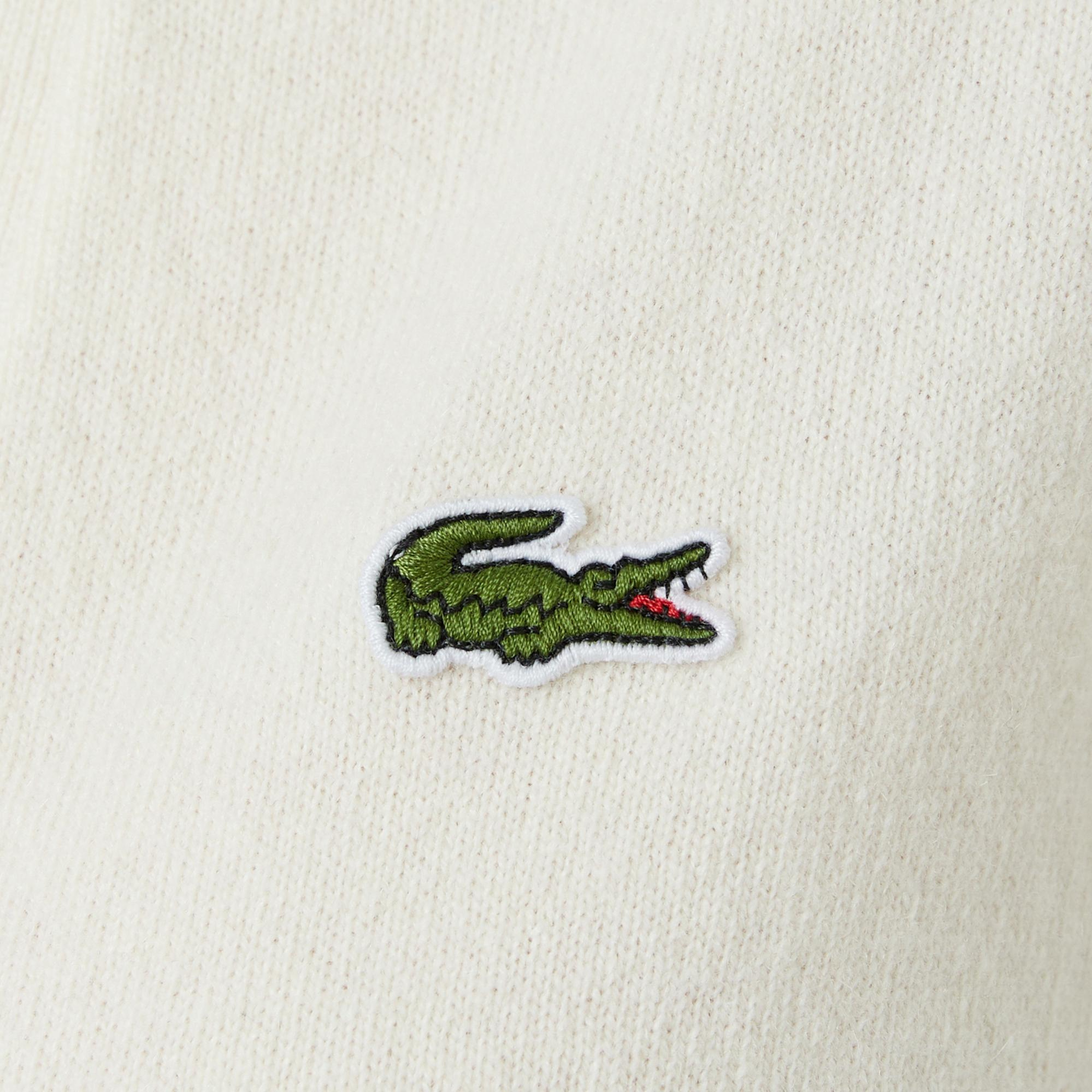 Lacoste Kadın Classic Fit Polo Yaka Krem Kazak