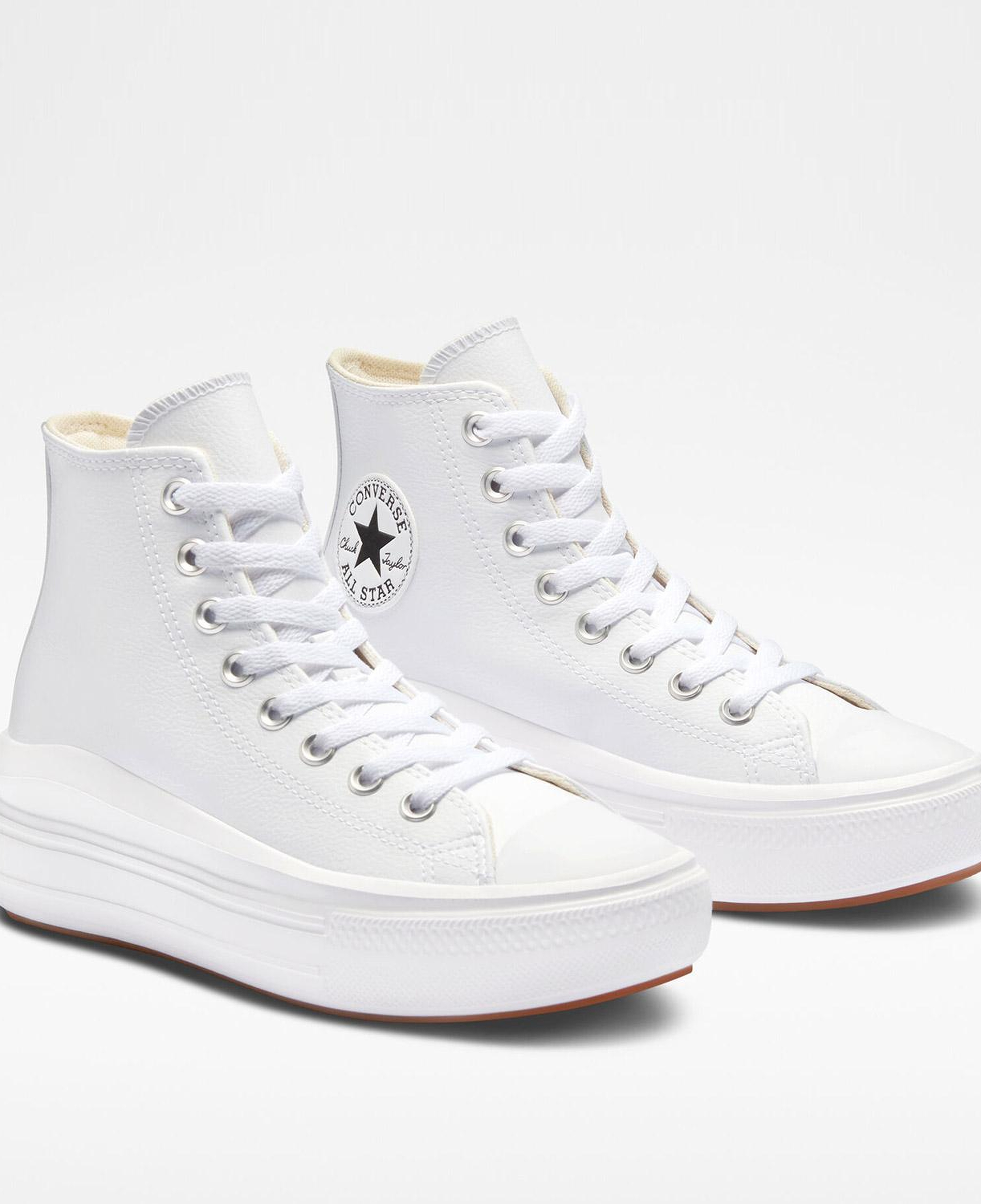 Converse Chuck Taylor All Star Move Platform Foundational Leather Kadın Beyaz Sneaker