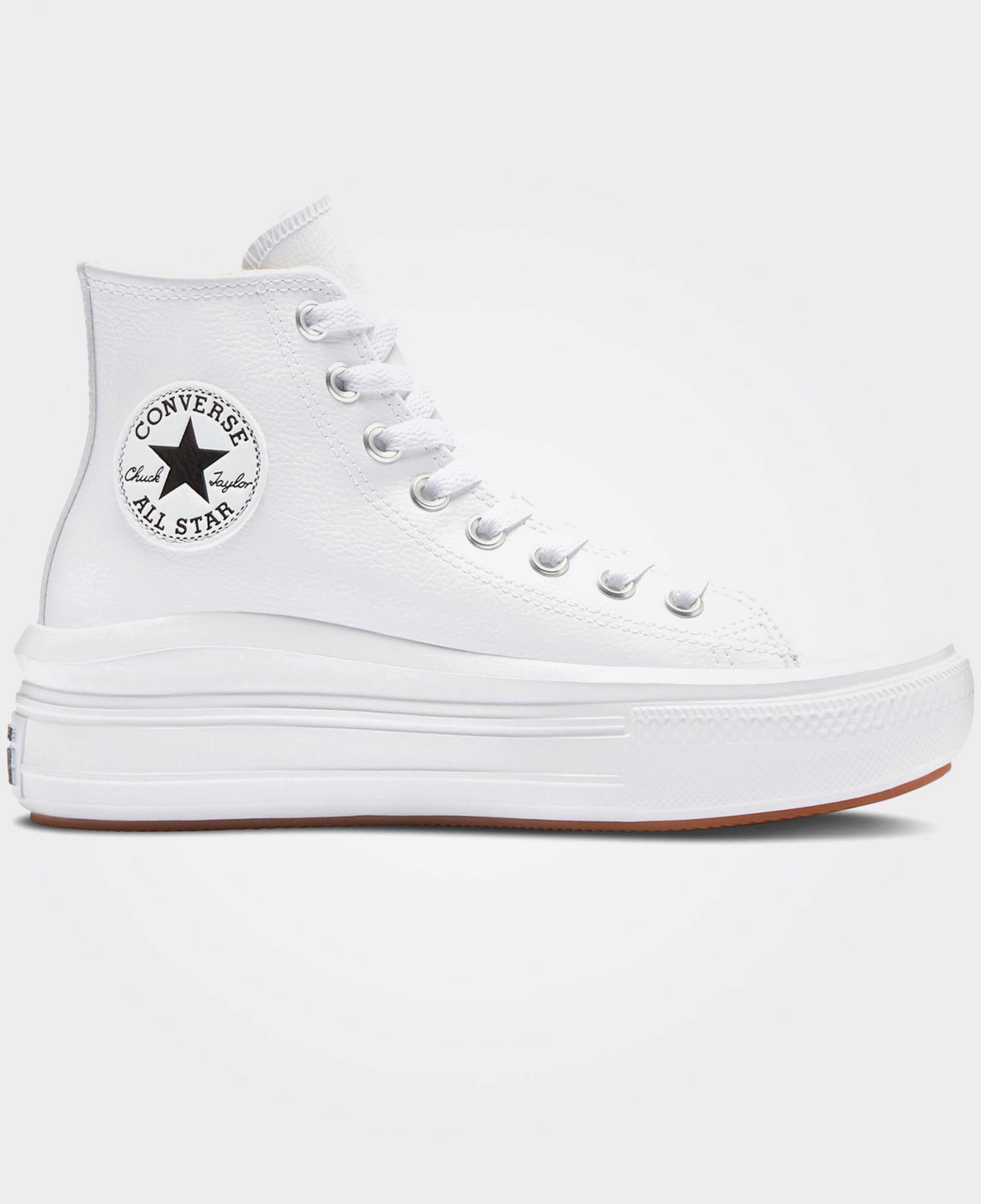 Converse Chuck Taylor All Star Move Platform Foundational Leather Kadın Beyaz Sneaker