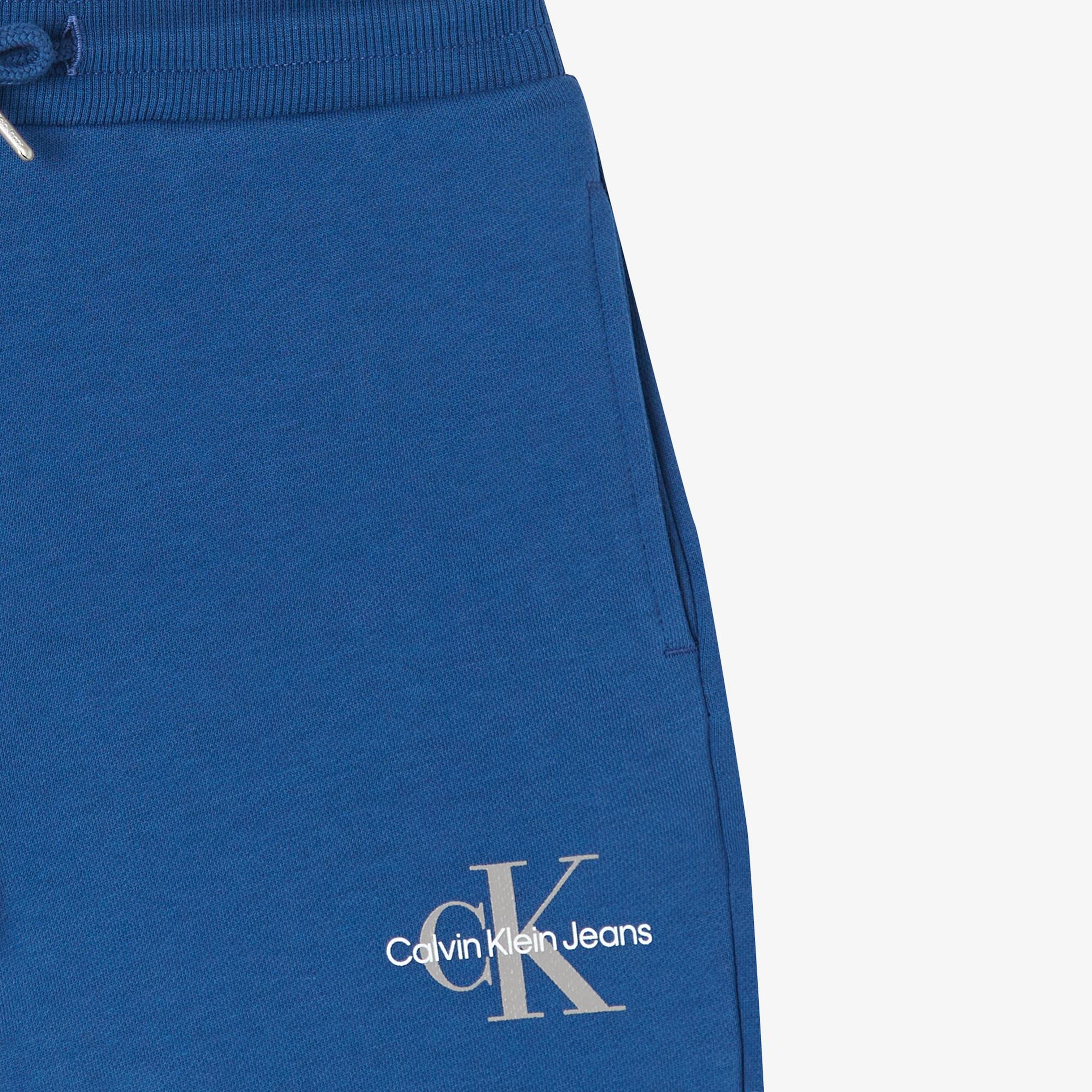Calvin Klein Monogram Logo Çocuk Mavi Eşofman Altı