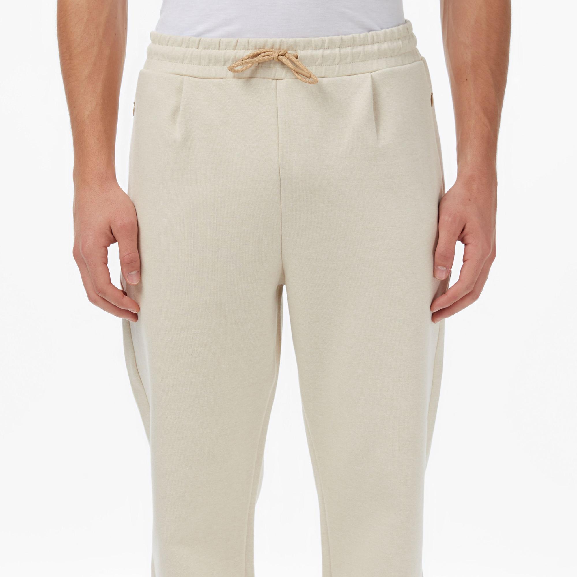 Lacoste Erkek Regular Fit Monogram Krem Eşofman Altı