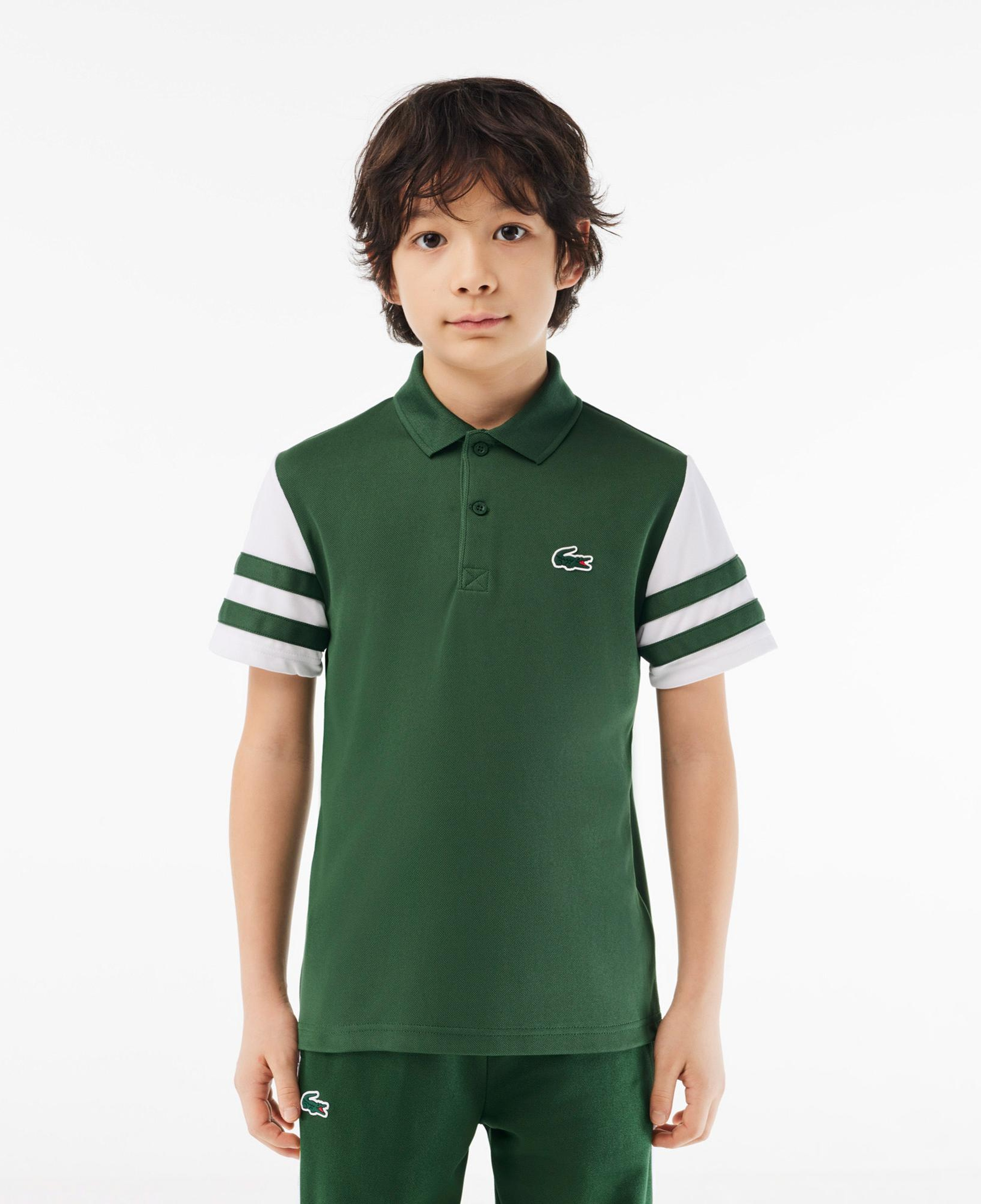 Lacoste Çocuk Renk Bloklu Yeşil Polo